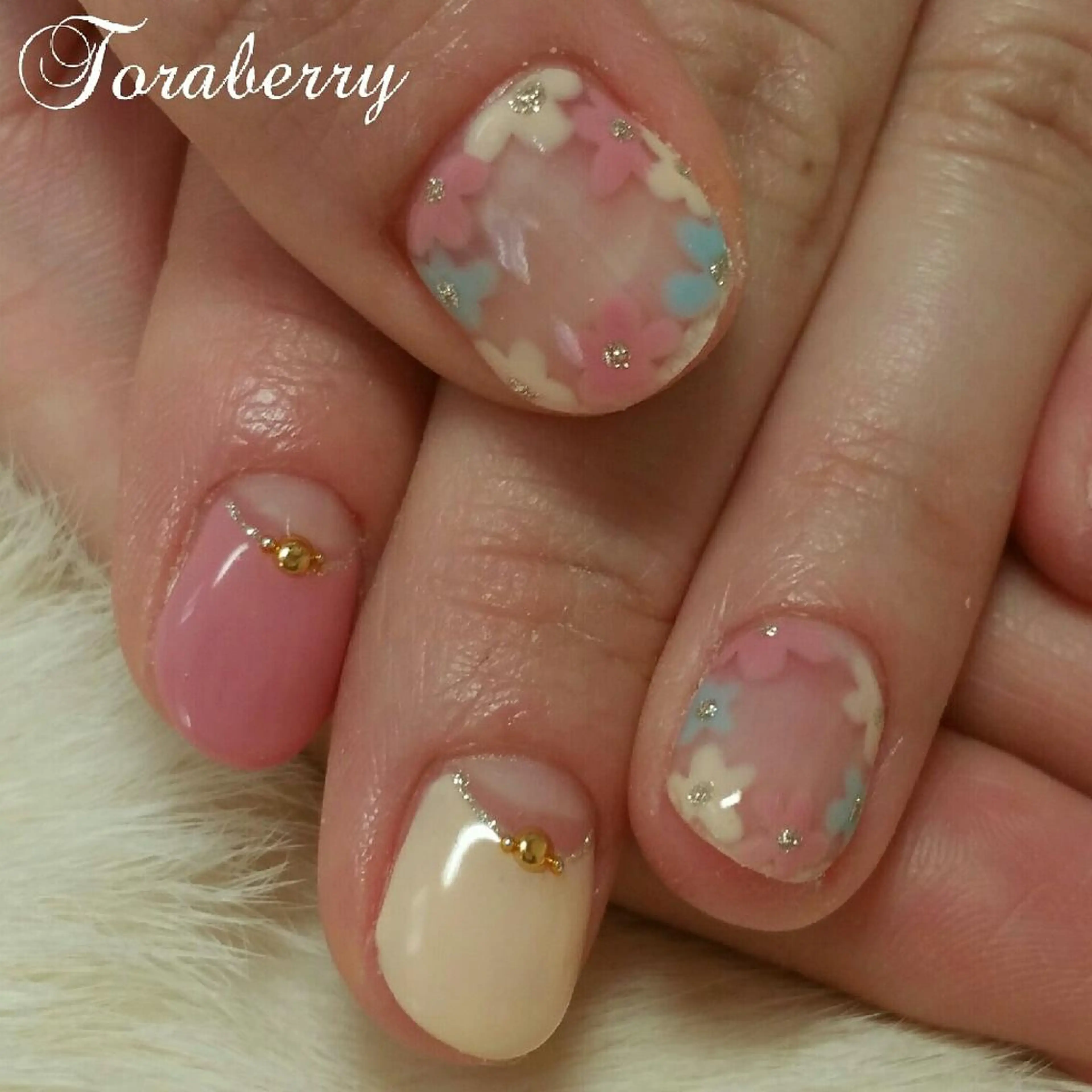 ネイル 春ネイル ハンドネイル ネイリスト なつみのネイルデザイン