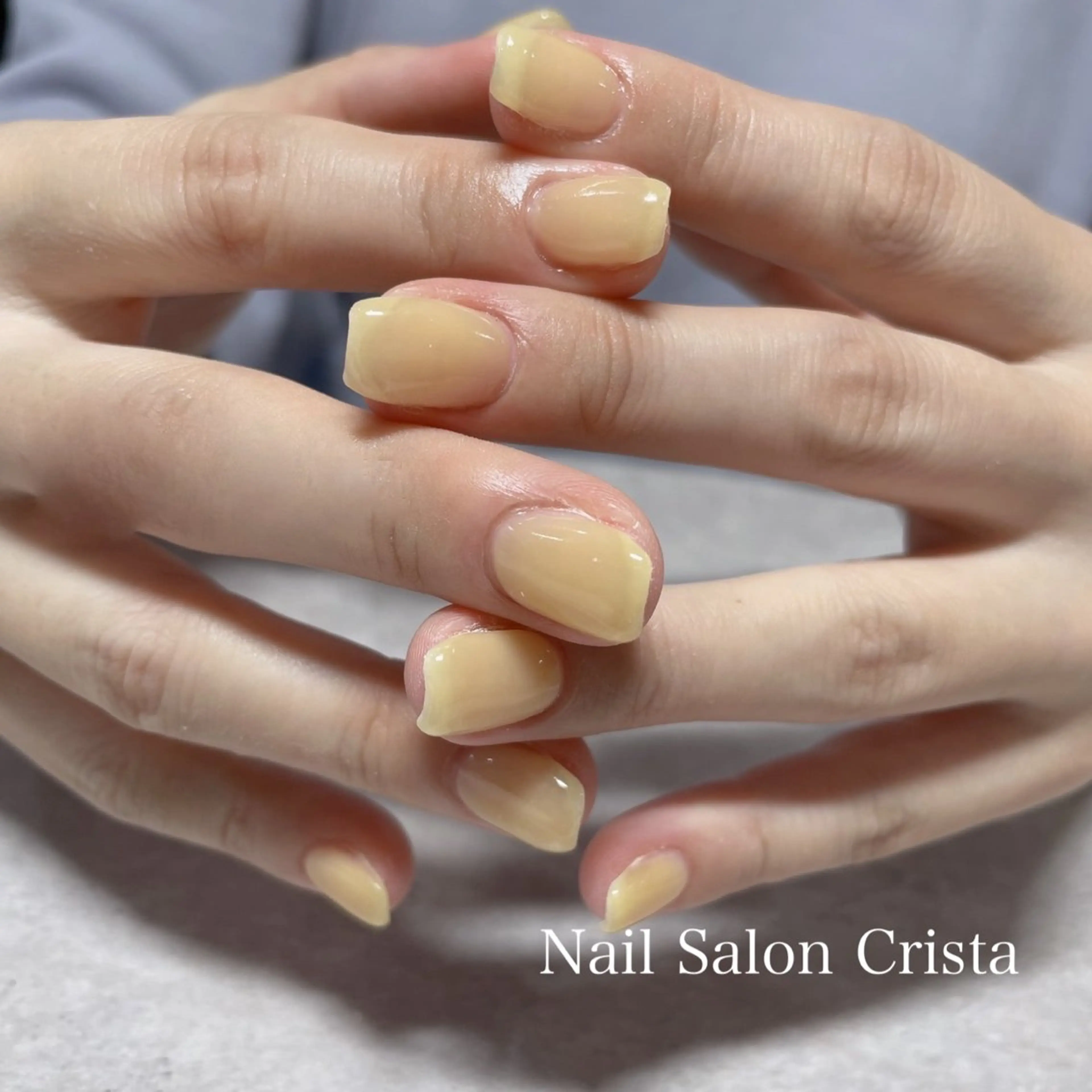 ネイル ジェルネイル パラジェル 黄色 ハンドネイル CRISTA所属・CRISTA MOMOのネイルデザイン