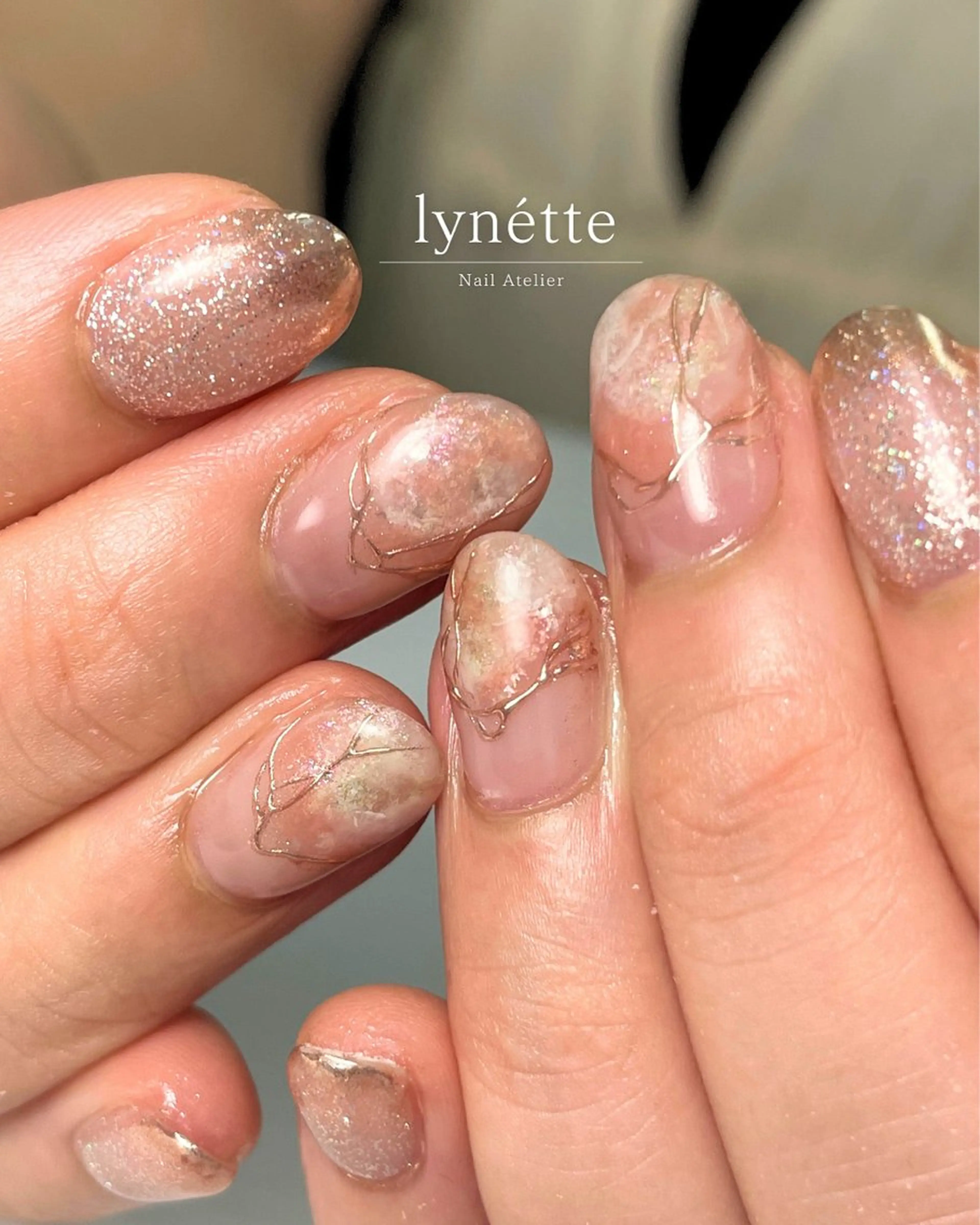 ネイル 大理石ネイル(マーブル) ニュアンスネイル ハンドネイル lynétte 那覇ネイルサロンのネイルデザイン