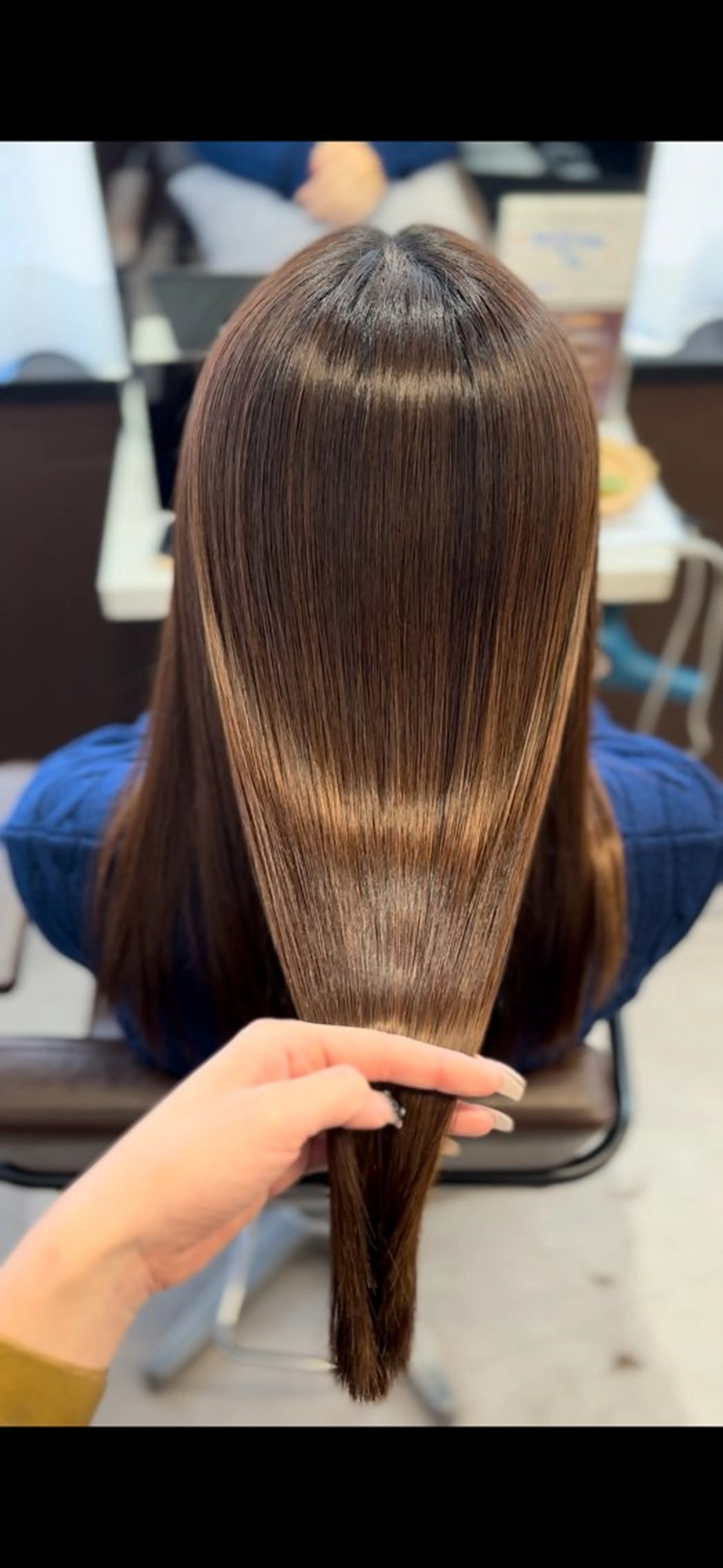 ロング カット 縮毛矯正 梅田/髪質改善× 艶カラー💎miyuのヘアスタイル