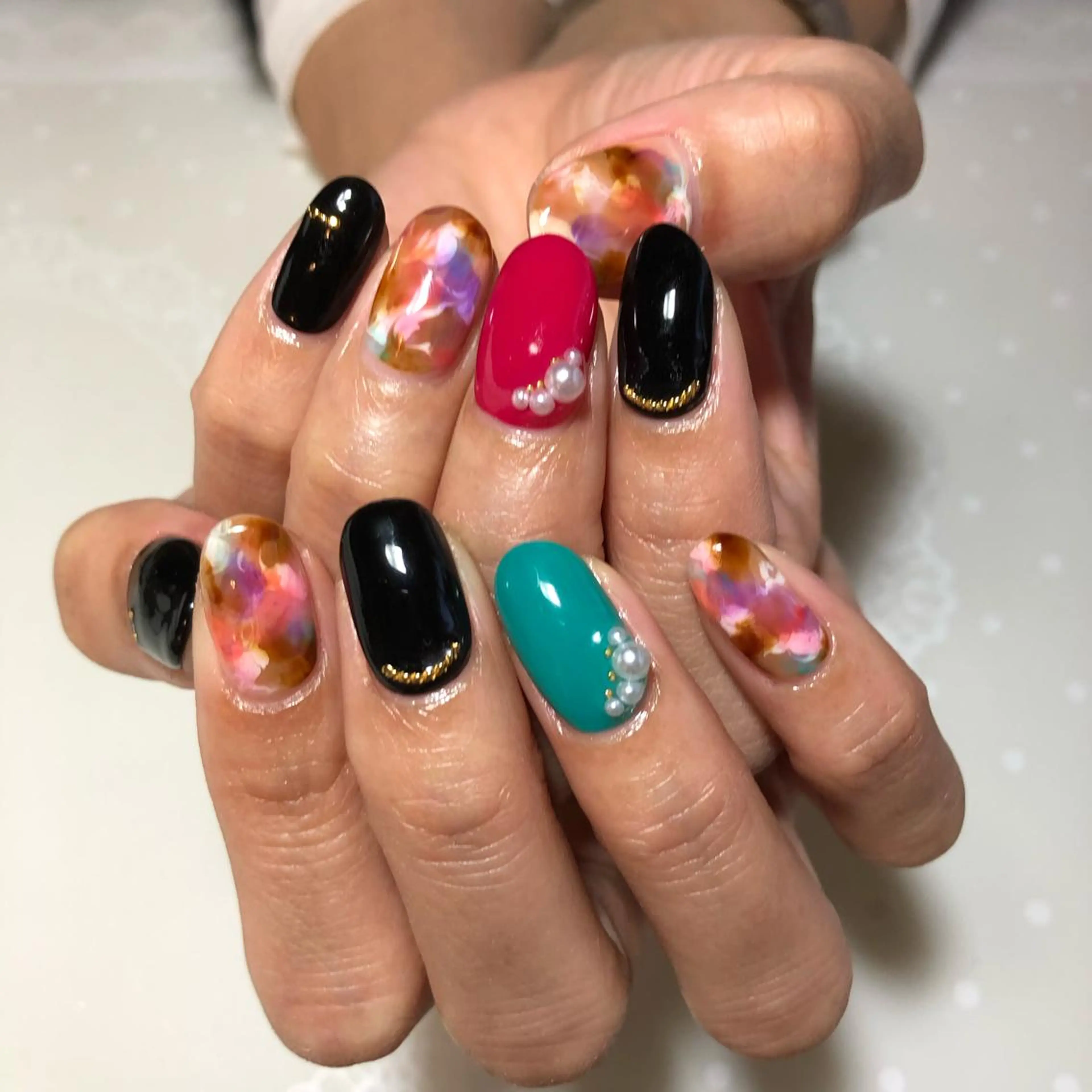 ネイル ニュアンスネイル g-up nail所属・米田 律子のネイルデザイン