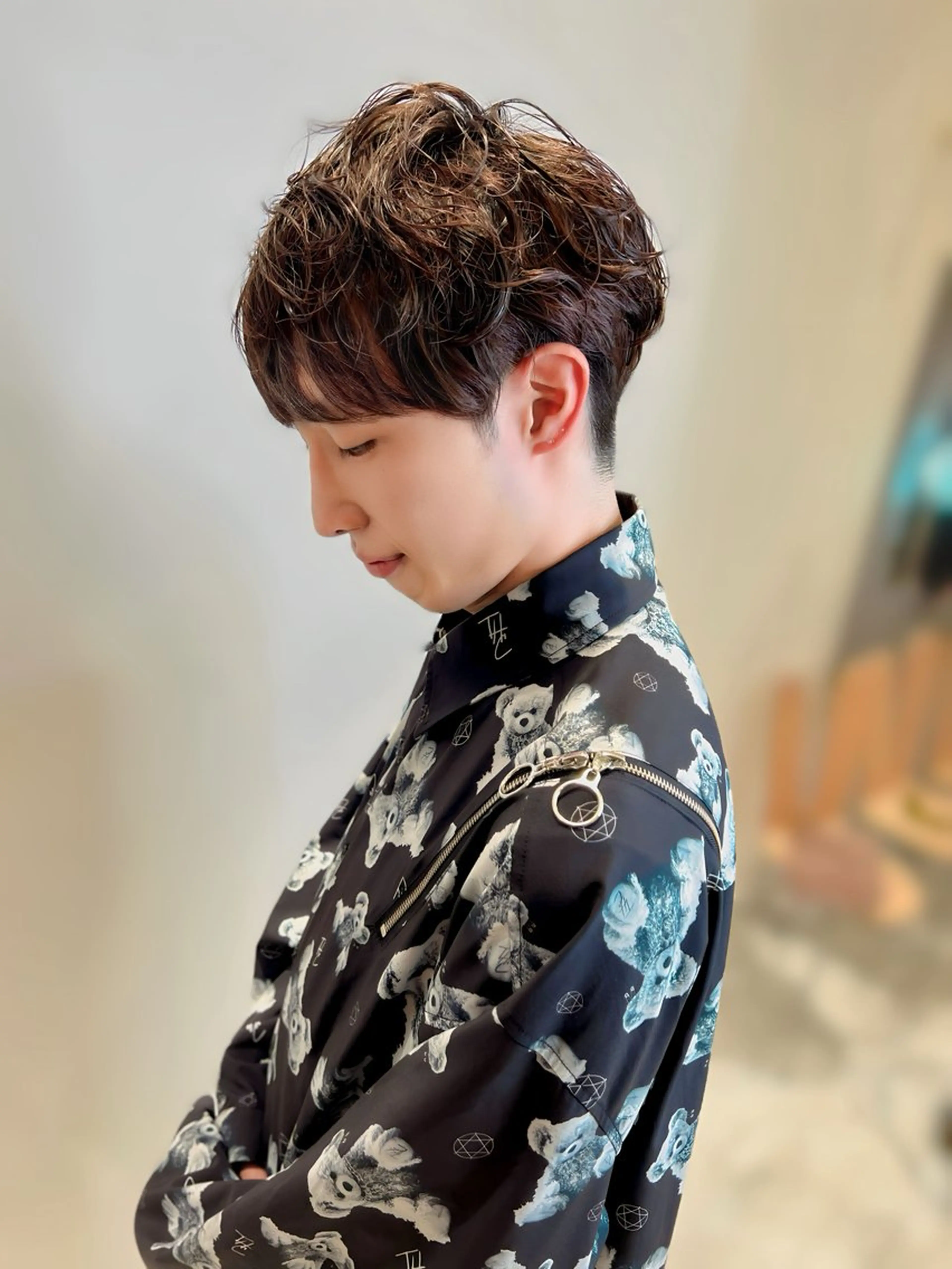 ショート パーマ メンズ AMAND’OR所属・齊藤 安弘のヘアスタイル