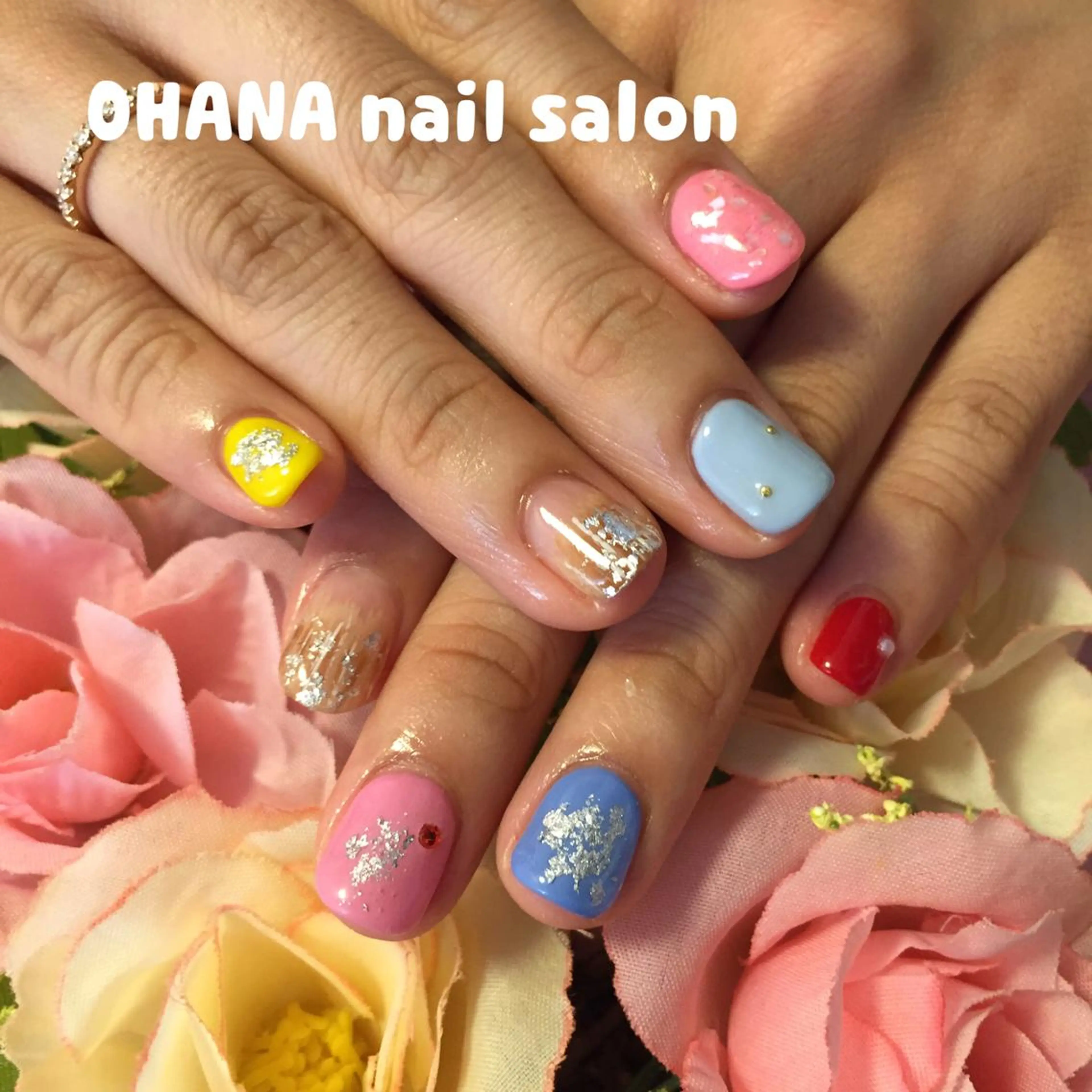 ネイル 成人式 ショートネイル 那覇🏝️台湾人 ネイリストSHIUのネイルデザイン