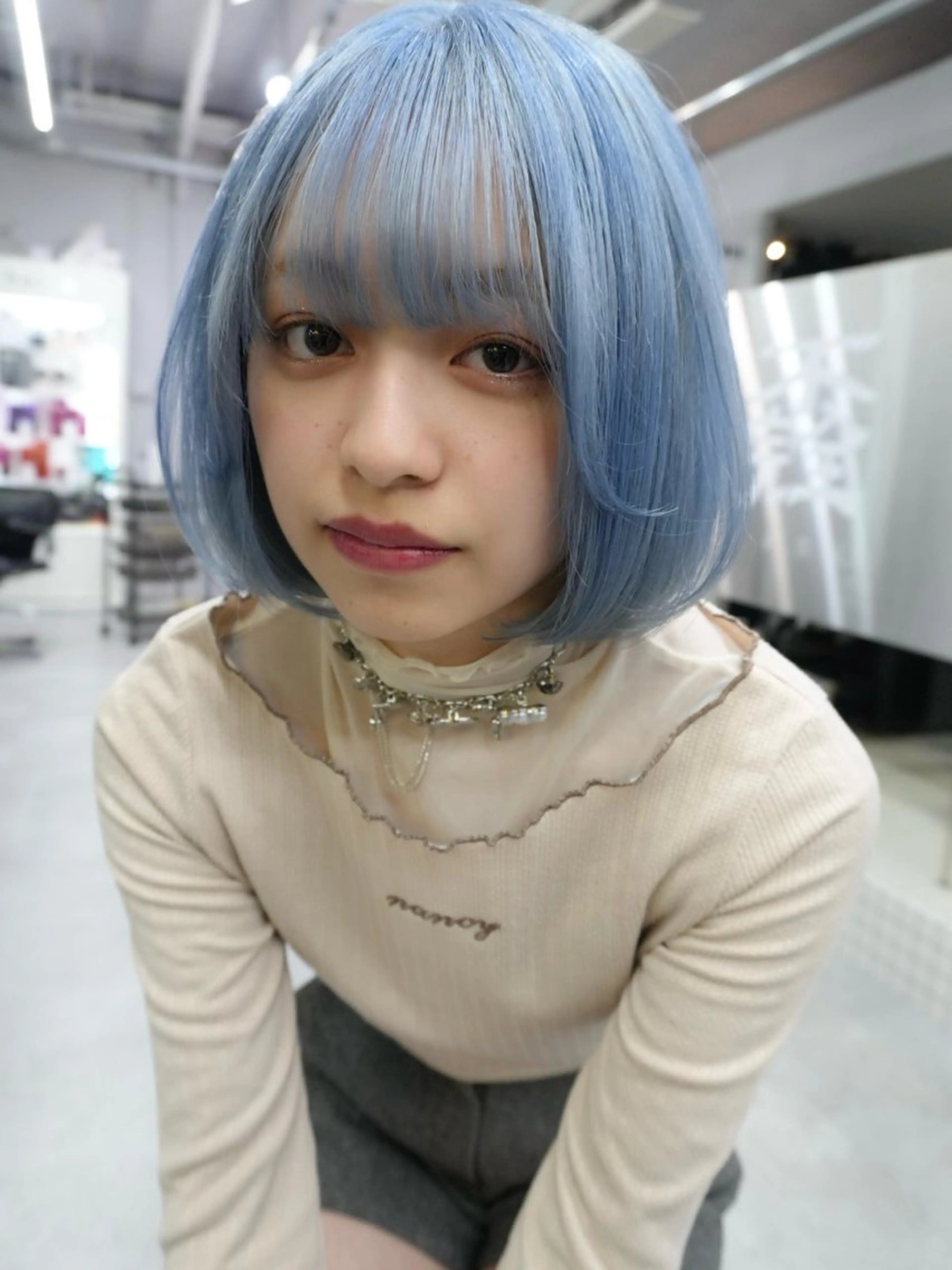 ショート カラー ショートボブ アクアカラー ブルーカラー ボブ ショートヘア カット ヘアカラー トリートメント LAME 【レイム】のヘアスタイル