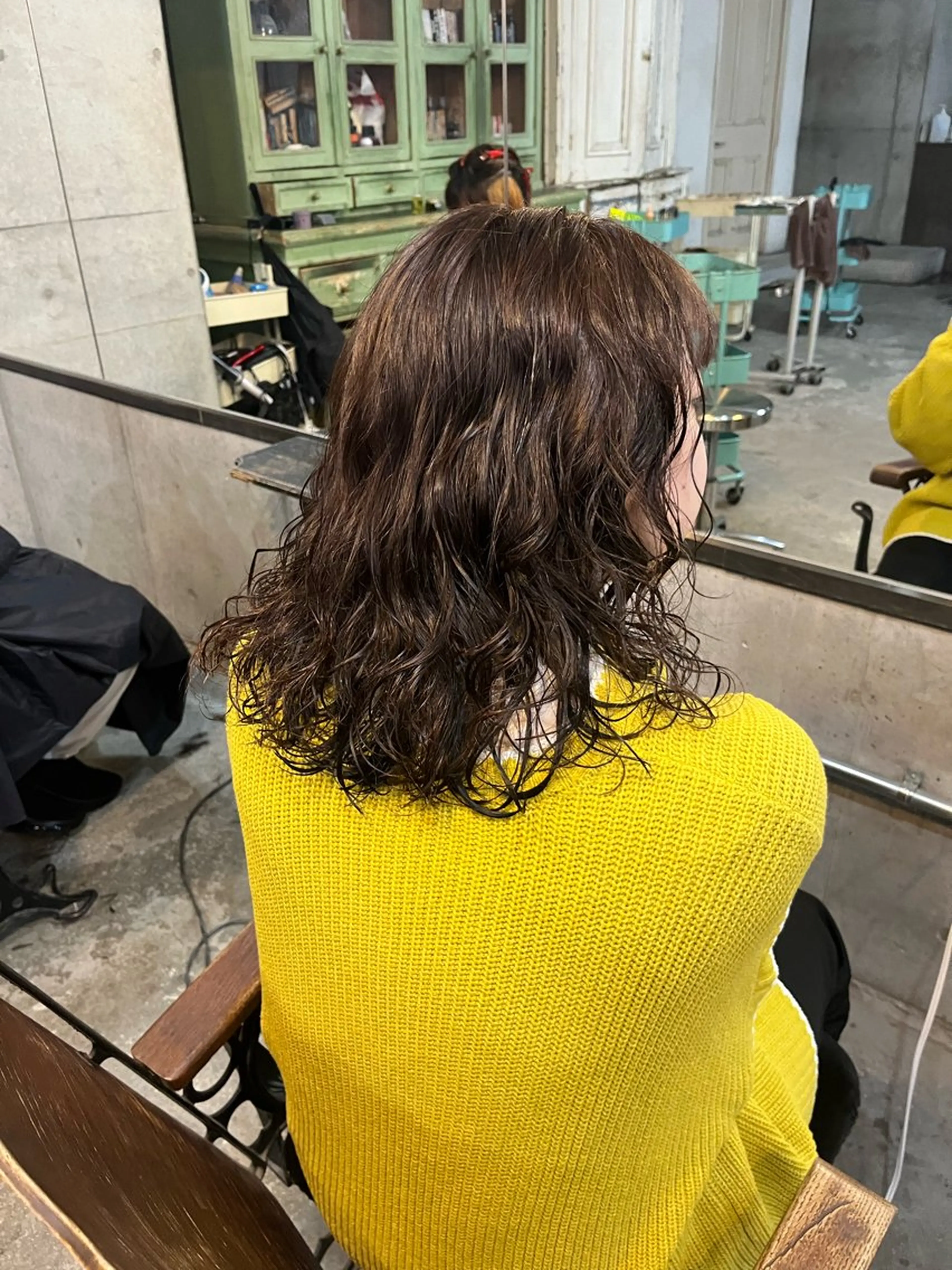 ミディアム カット パーマ トリートメント ハイトーン/顔まわり レイヤー/YUKAのヘアスタイル