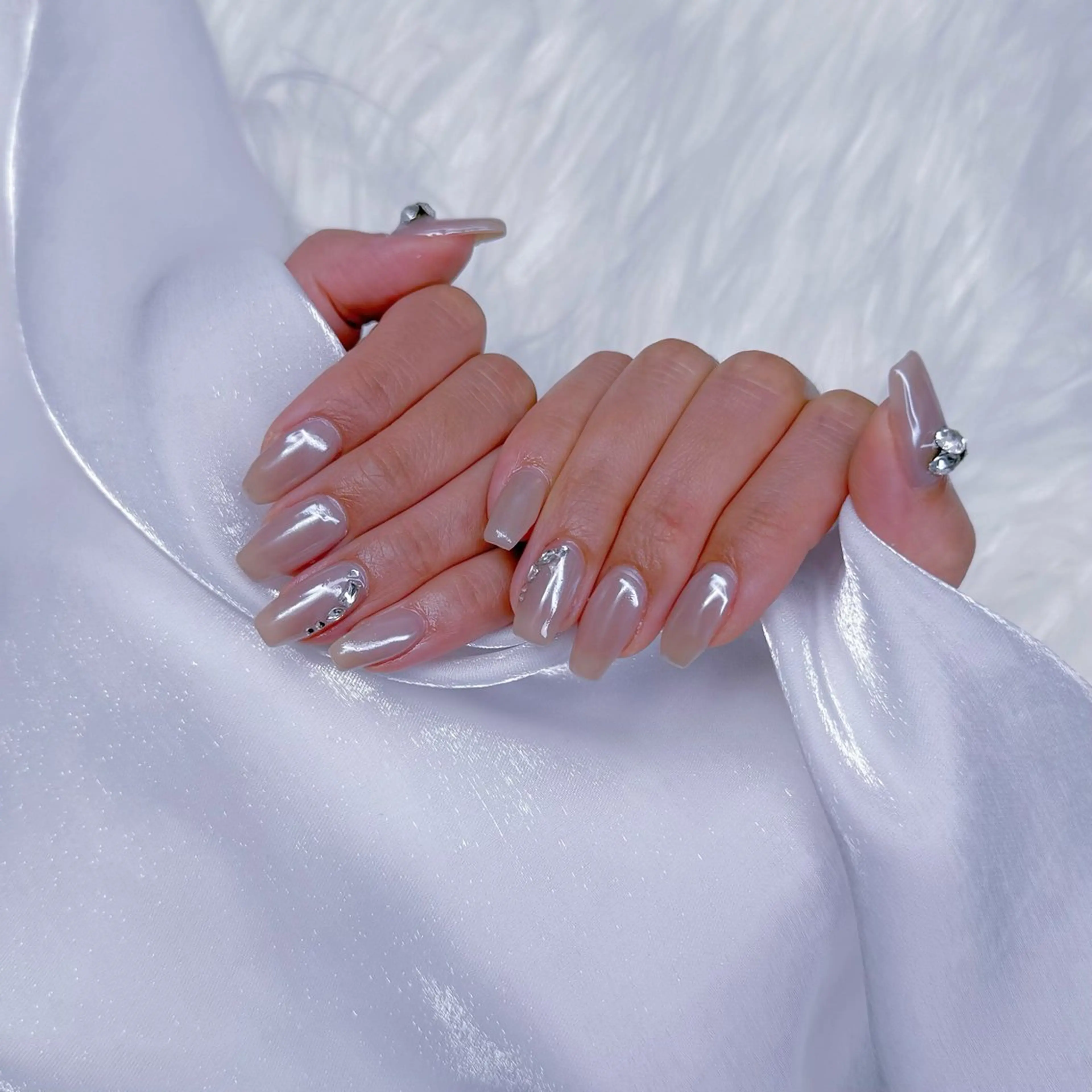 ネイル ブライダルネイル ハンドネイル Romymoon nail帆南☾ ໋のネイルデザイン