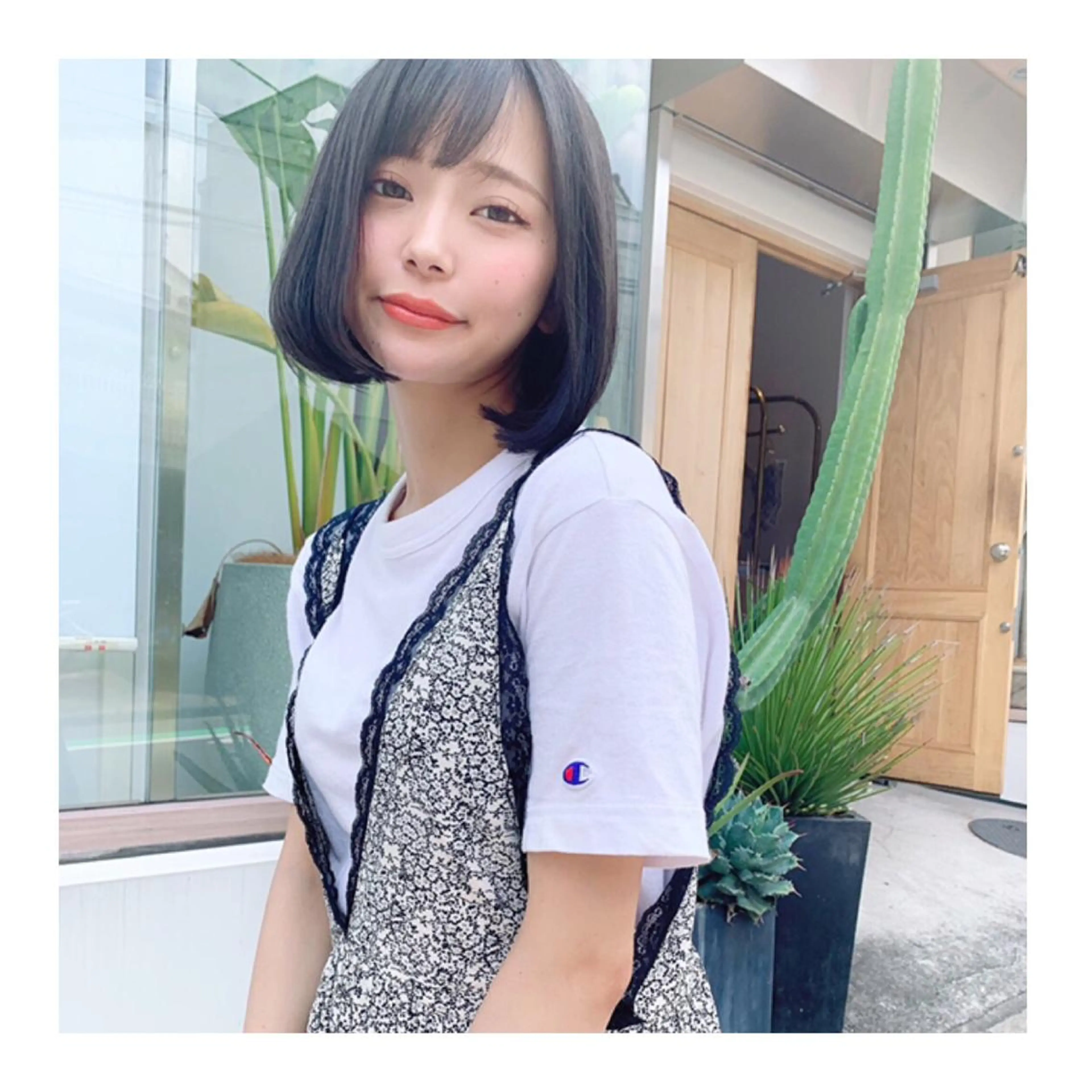 ショート カラー ボブ カット ヘアカラー トリートメント lar 立川南口所属・レイヤーボブ/ボブ 仲川和人のヘアスタイル