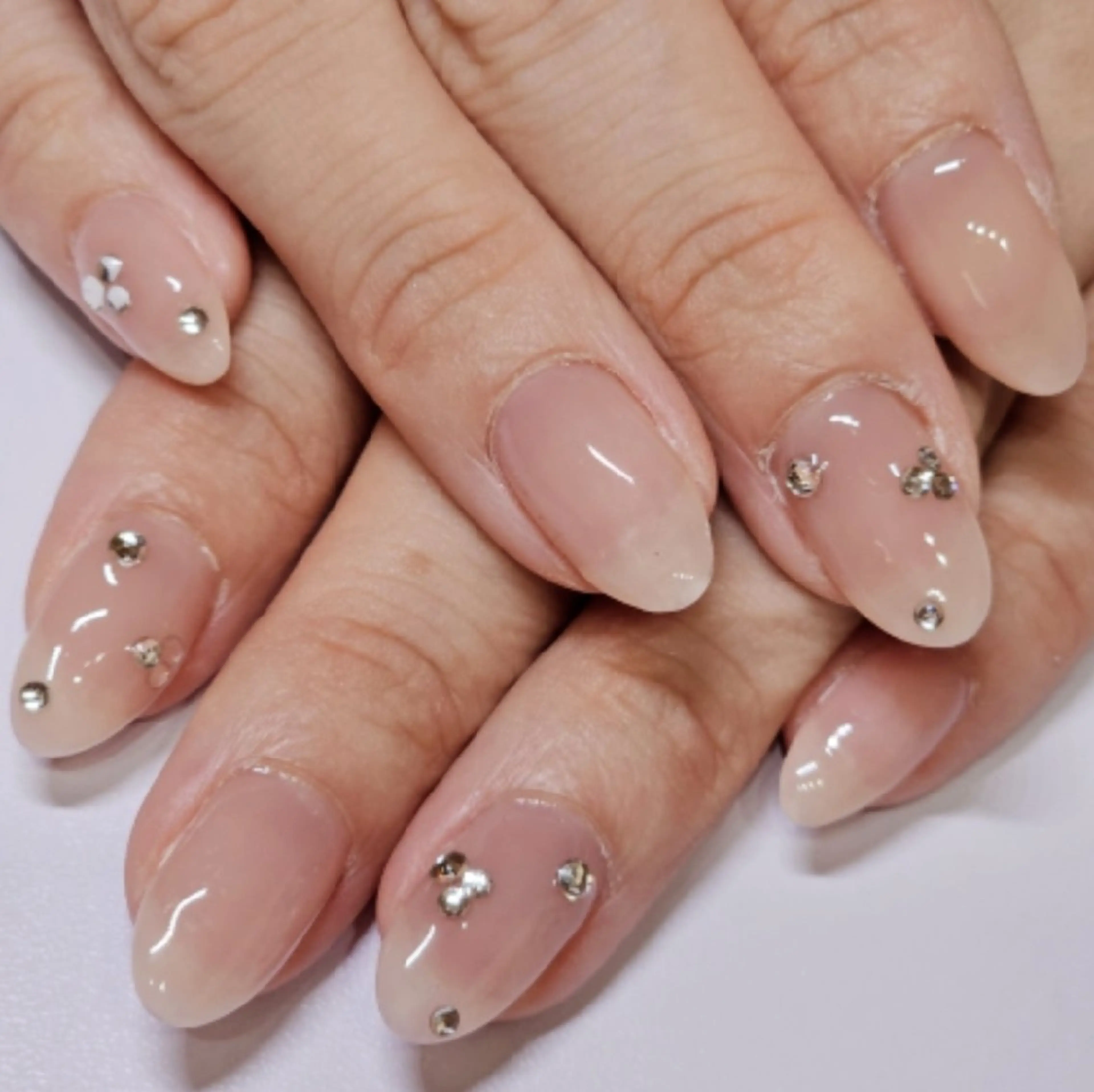 ネイル オフィスネイル ワンカラーネイル ストーンネイル ハンドネイル よしだ ひろきのネイルデザイン