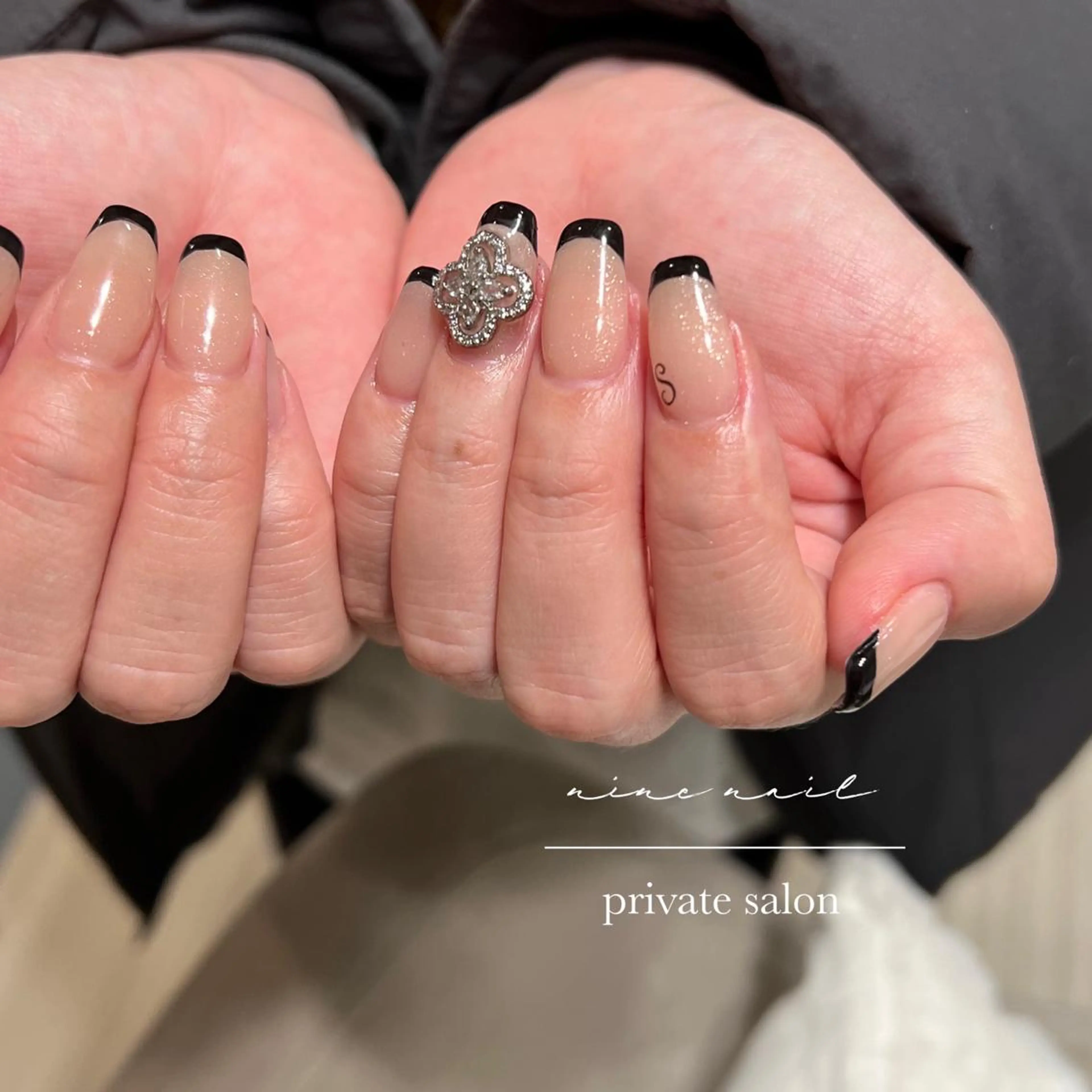 ネイル フレンチネイル シンプルネイル 冬ネイル nine nailのネイルデザイン