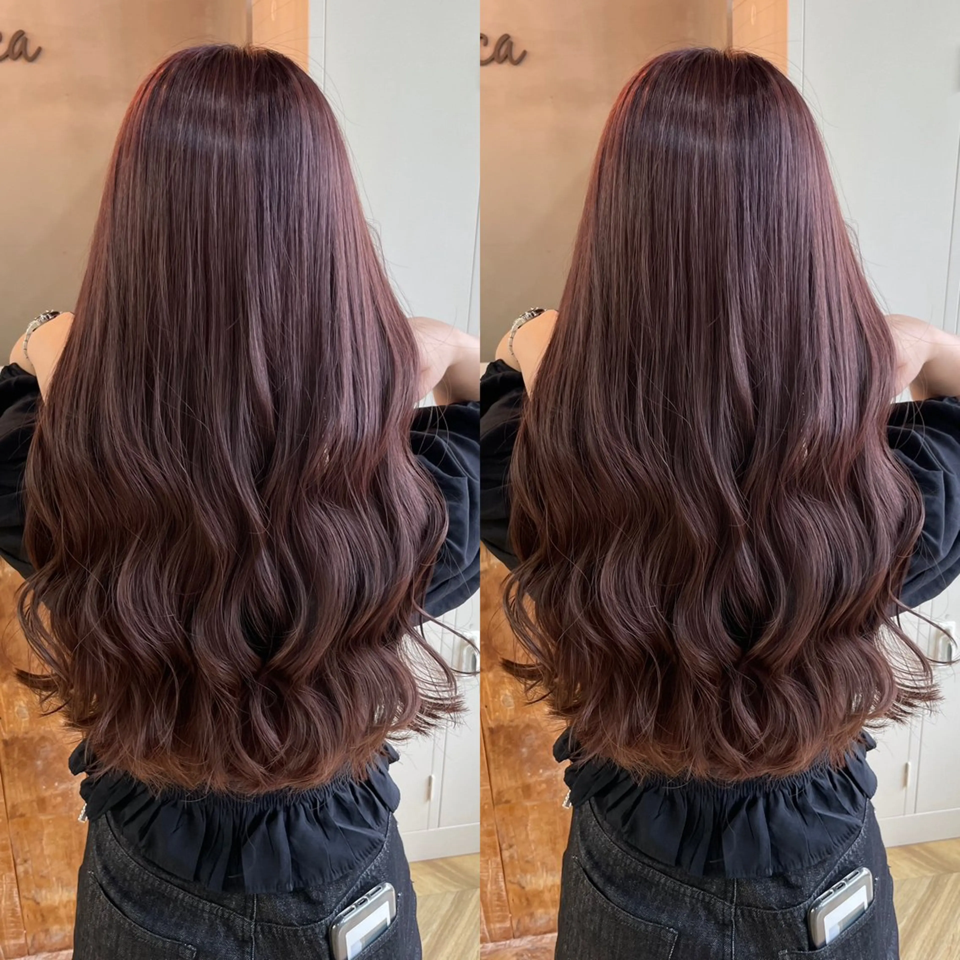 ロング ヘアカラー MOMO KAのヘアスタイル