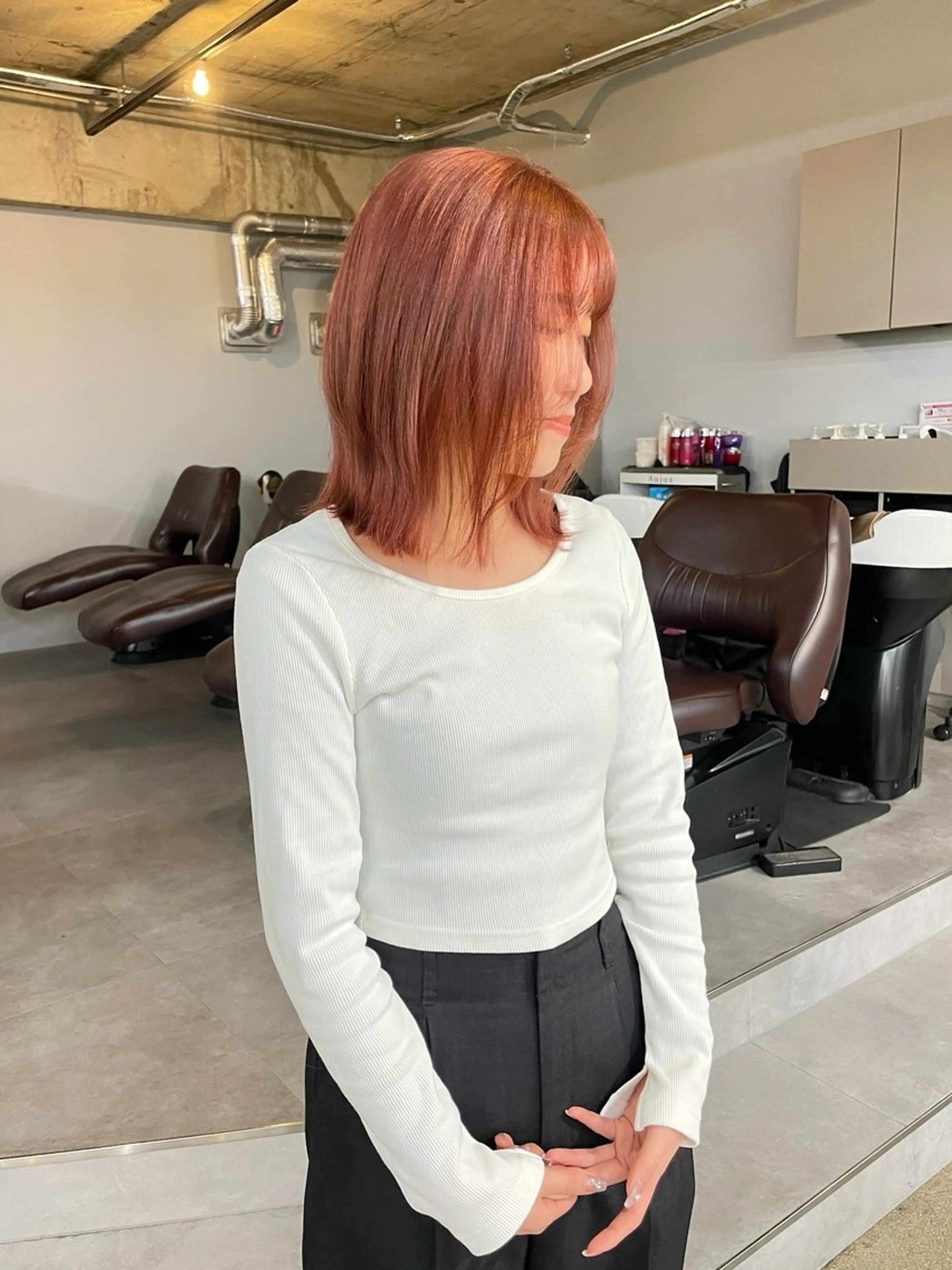 ミディアム カラー ヘアカラー トリートメント ミズタ マイのヘアスタイル