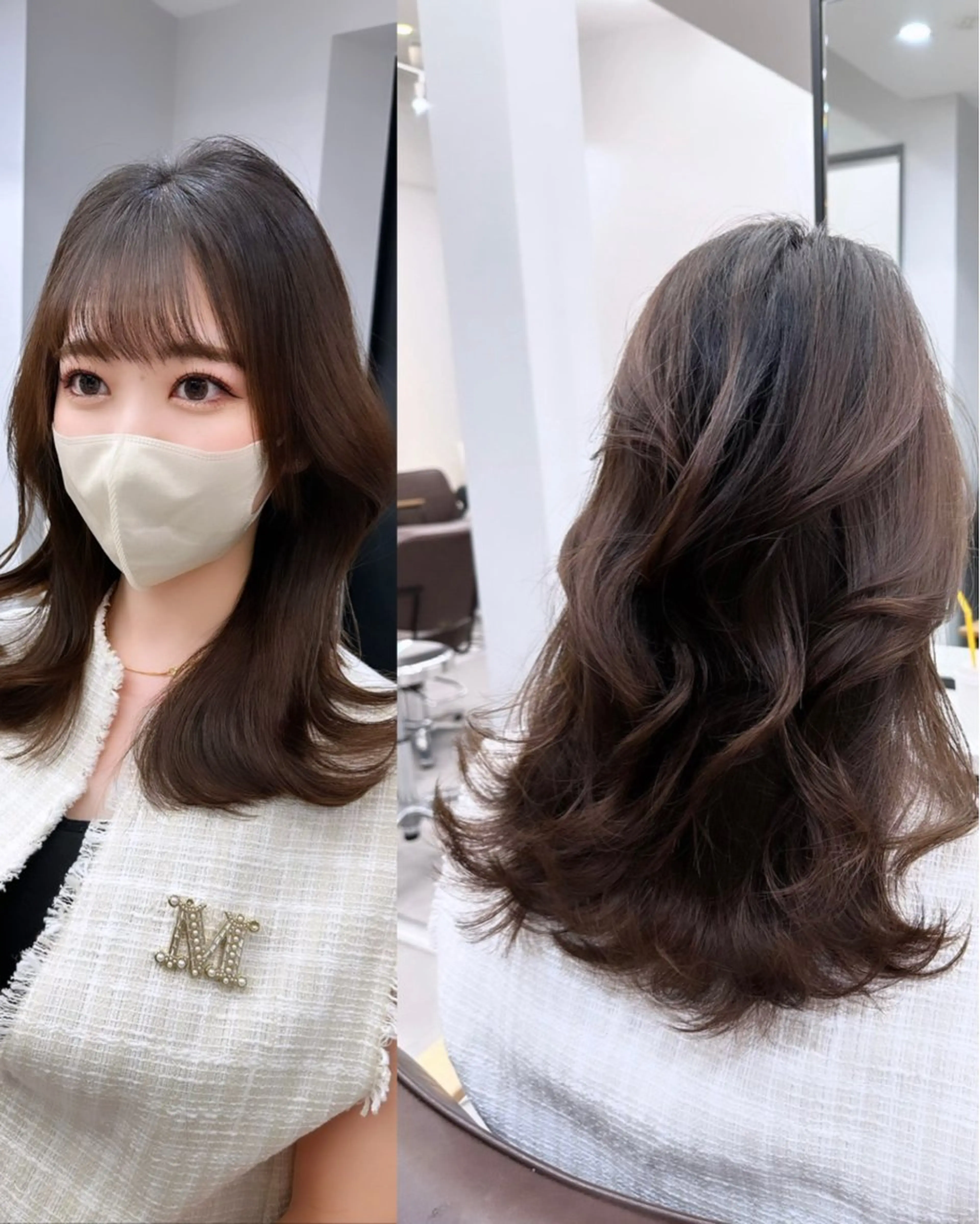 セミロング レイヤーカット タンバルモリ/ タッセルボブ/神山のヘアスタイル