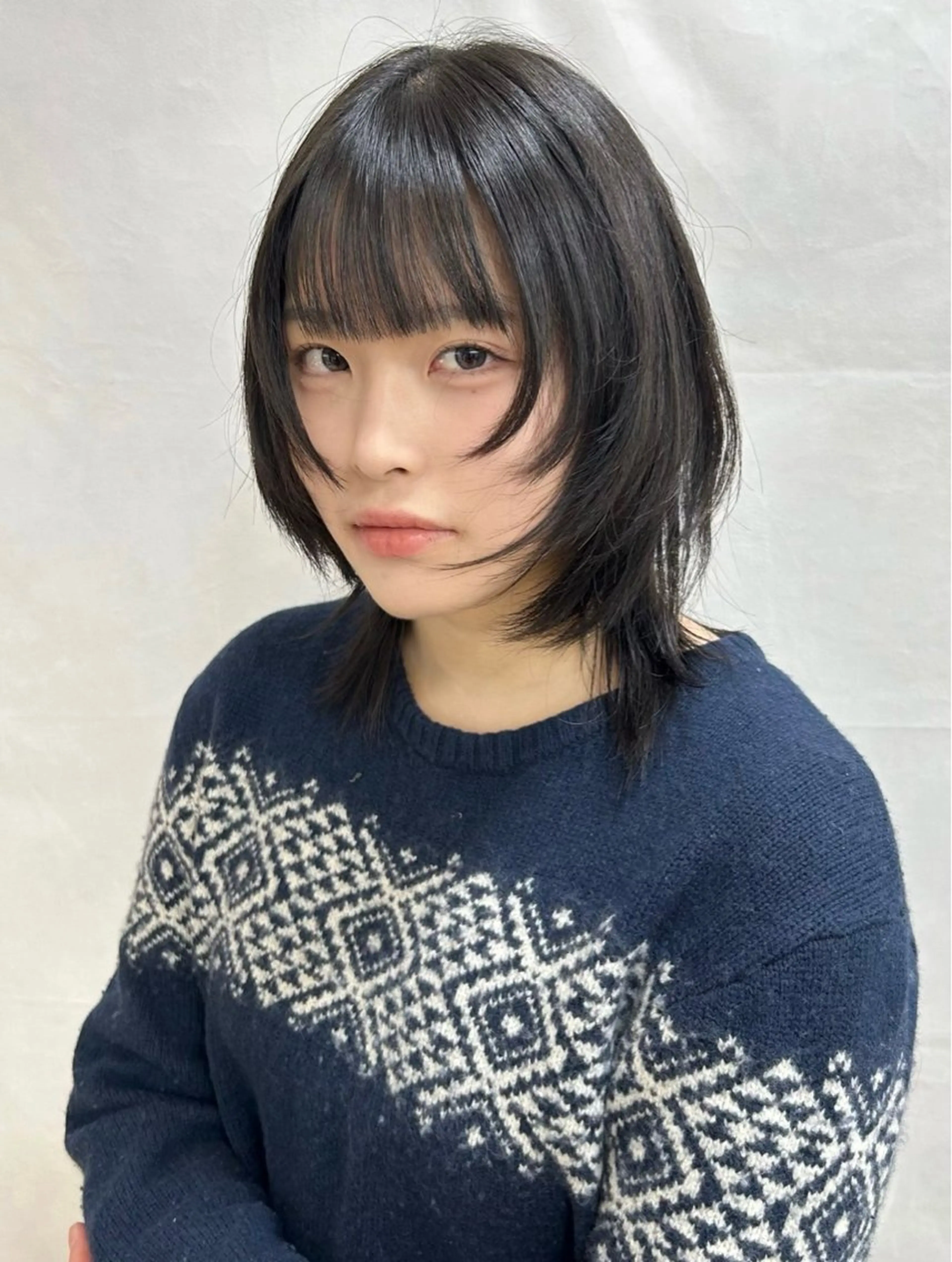 ミディアム RED／SILVER フウカ✩.*のヘアスタイル