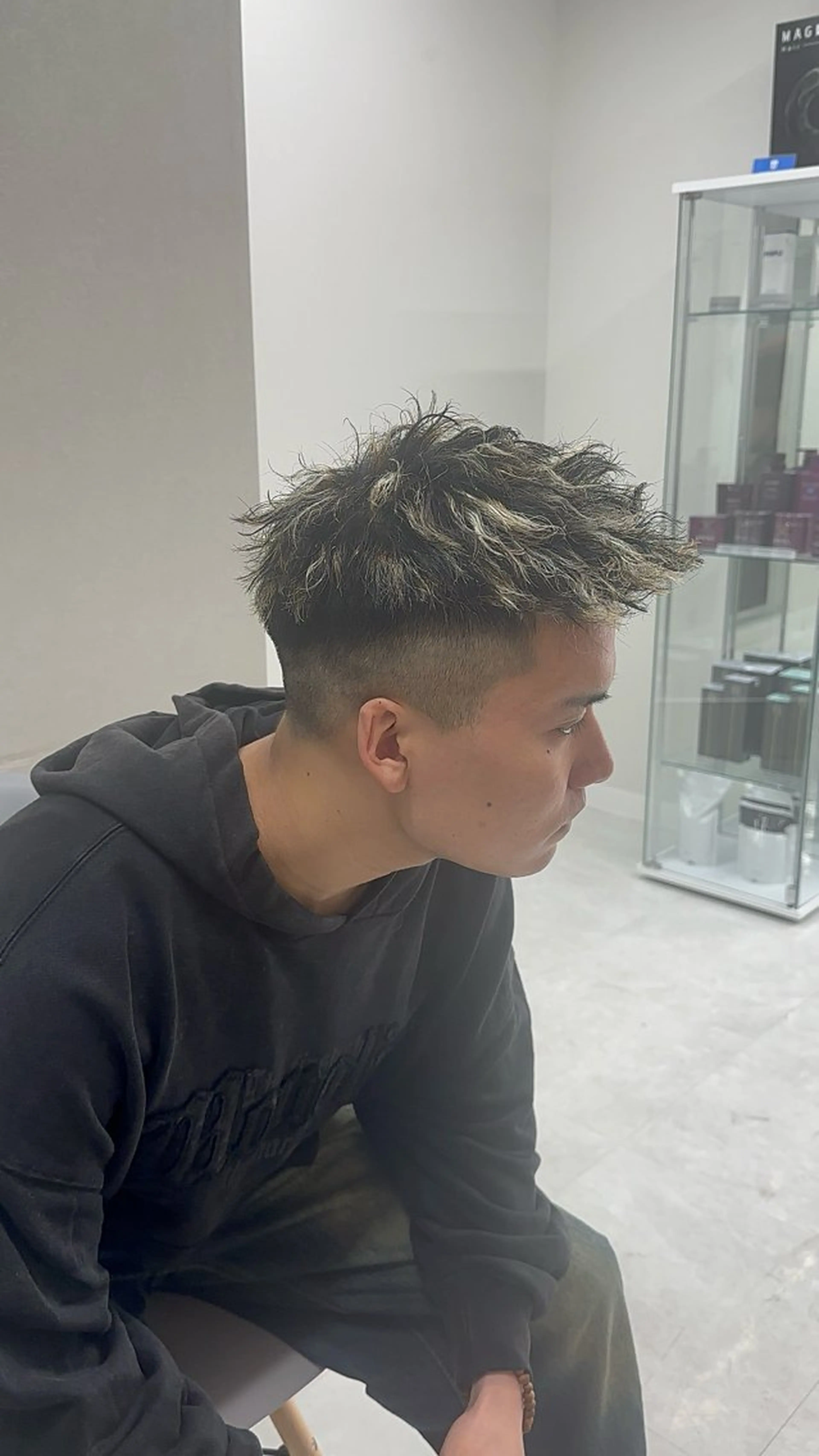 カラー パーマ メンズ カット ヘアカラー パーマ ニュアンス/フェザー /ウルフ/伶馬のヘアスタイル