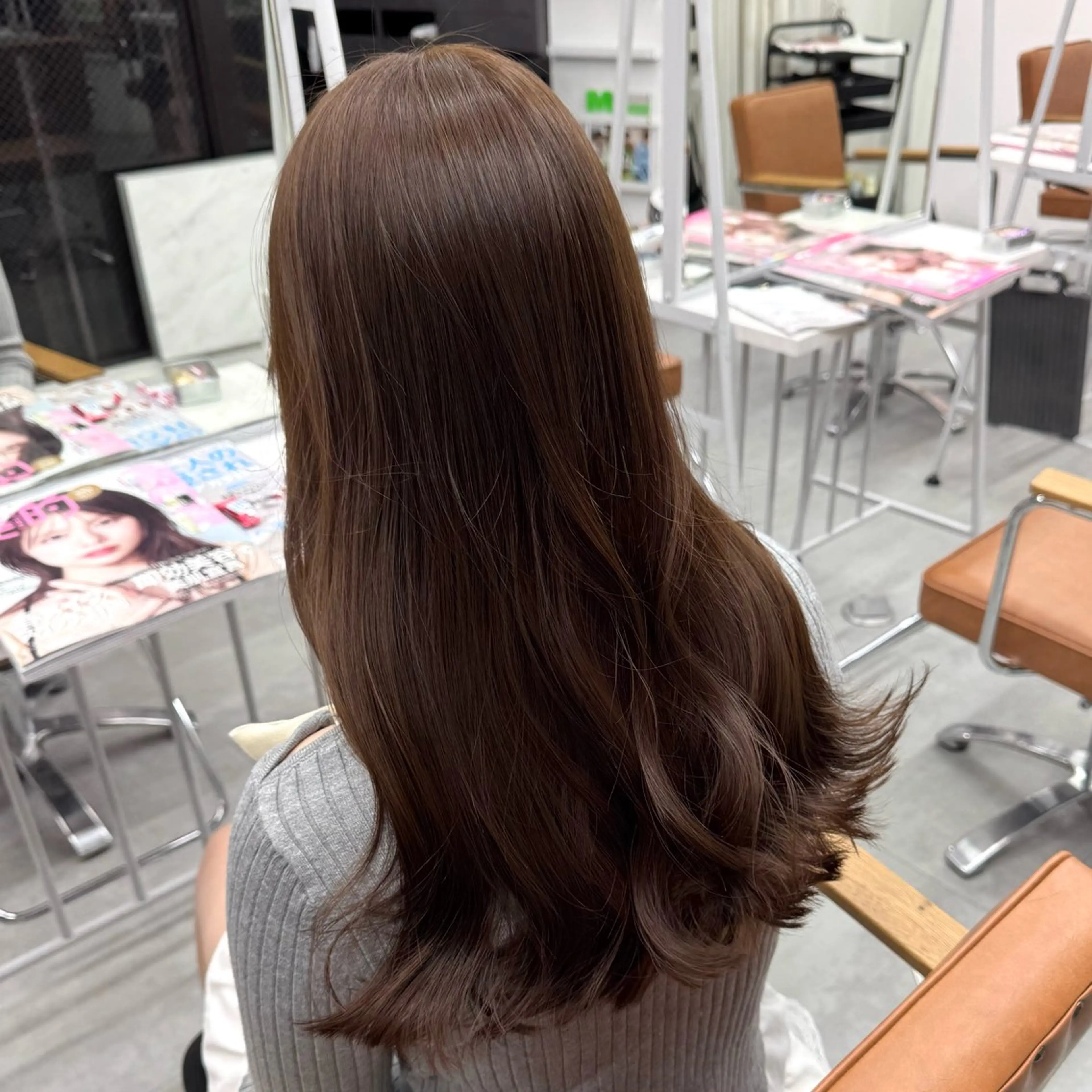 ロング カラー ヘアアレンジ ヘアカラー ブリーチなしカラー /新百合ヶ丘/安形翔のヘアスタイル