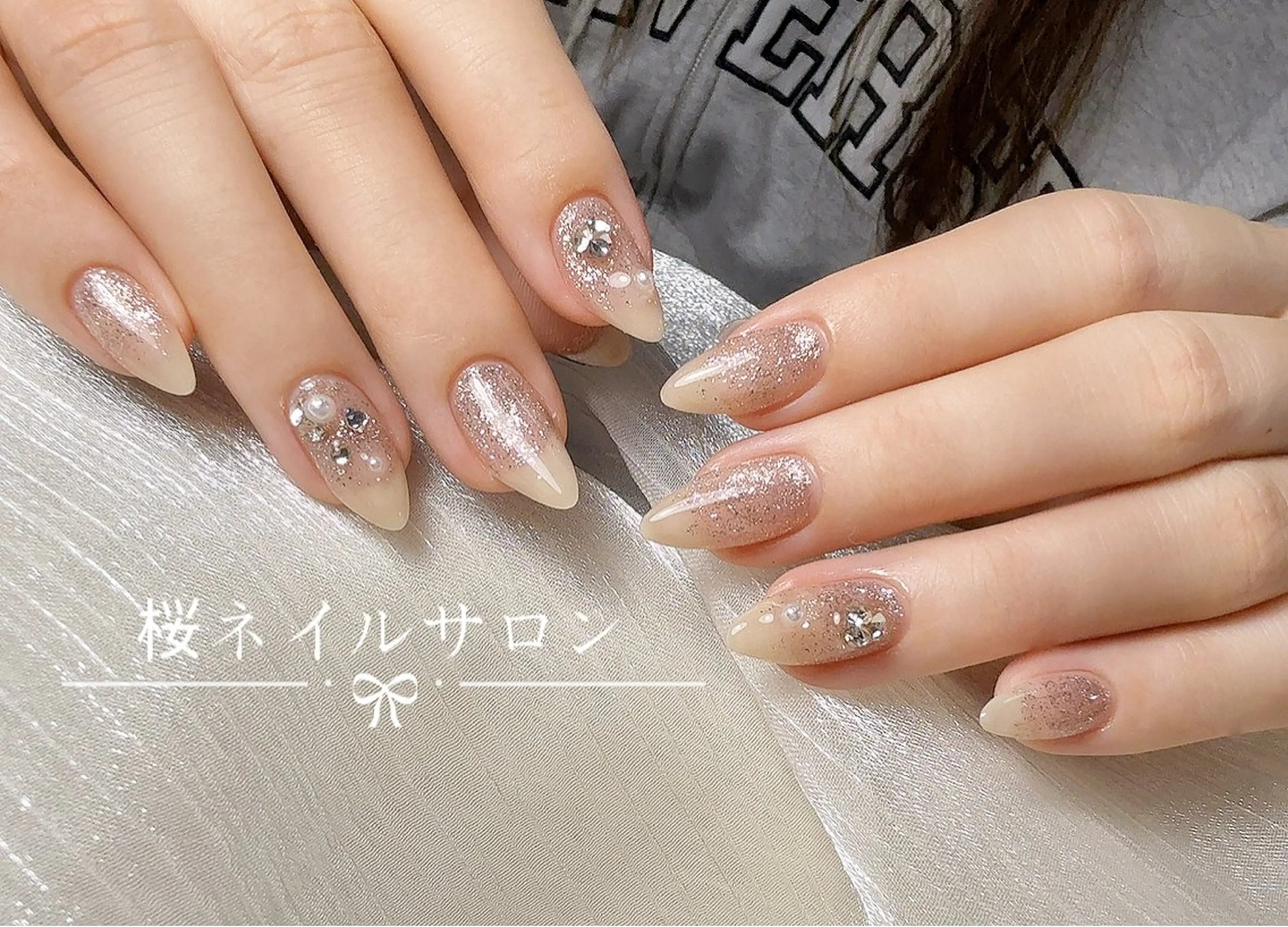 ネイル アートネイル フットネイル フレンチネイル ジェルネイル ニュアンスネイル ハンドネイル 桜 ネイルのネイルデザイン