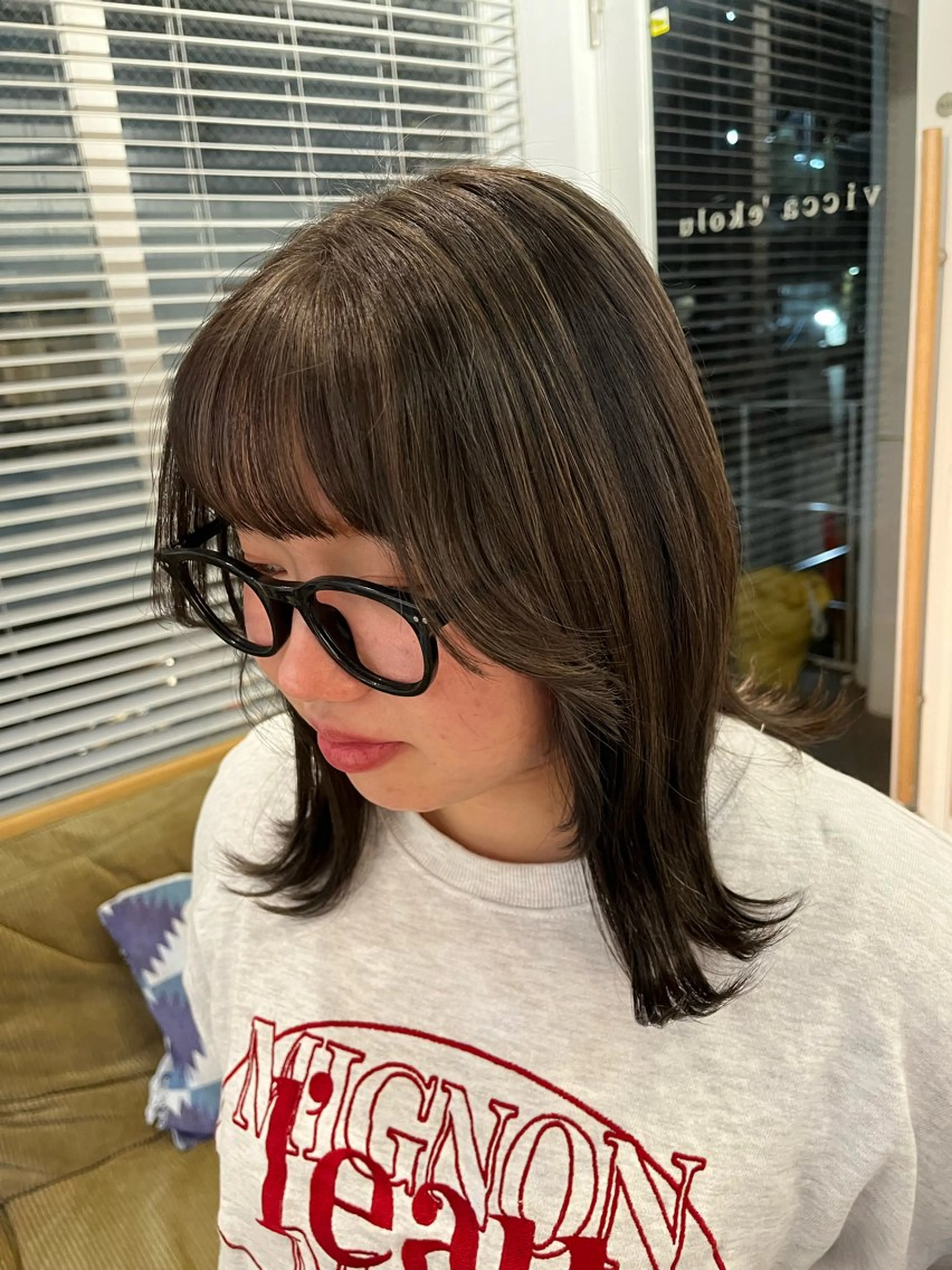 ミディアム カラー ハイライトカラー ハイライト vicca 表参道店所属・リンク .のヘアスタイル