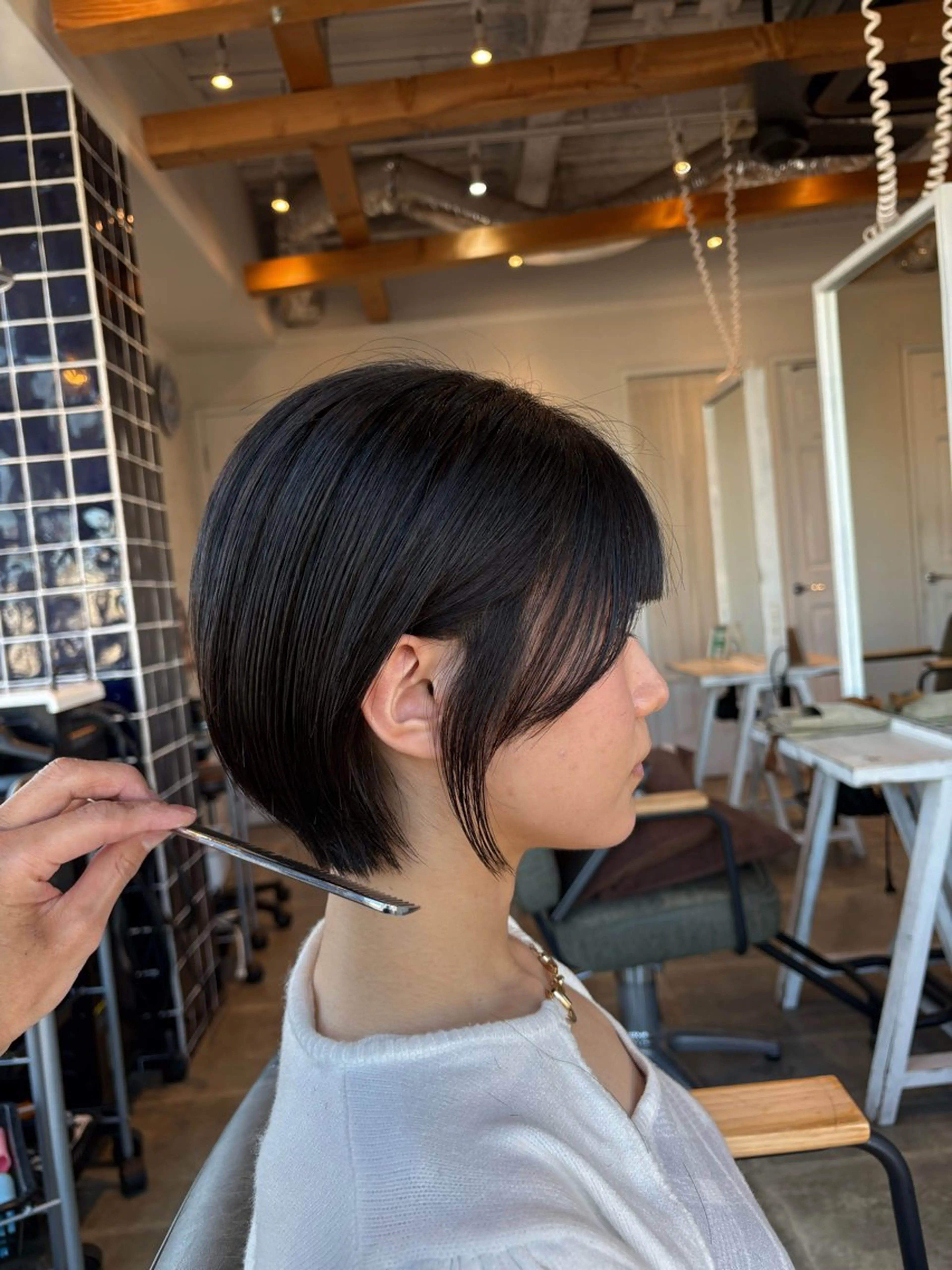 ショート カット ヘアカラー トリートメント SABO 草薙店【サボ】所属・🍃ボブ&ショート 特化🍃髪質改善🍃のヘアスタイル