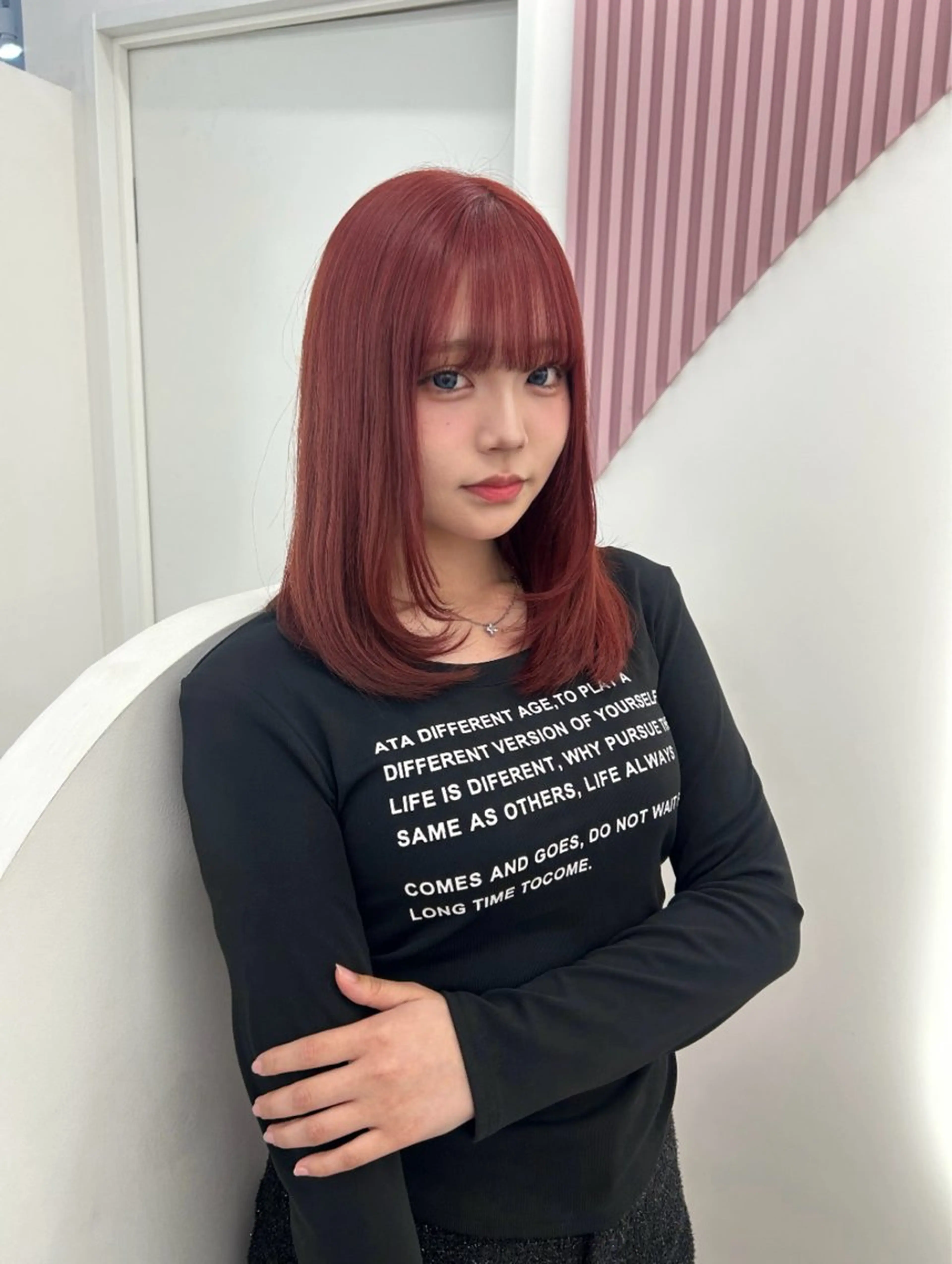 カラー ブリーチなし/暖色/ 艶髪/ユリヤのヘアスタイル