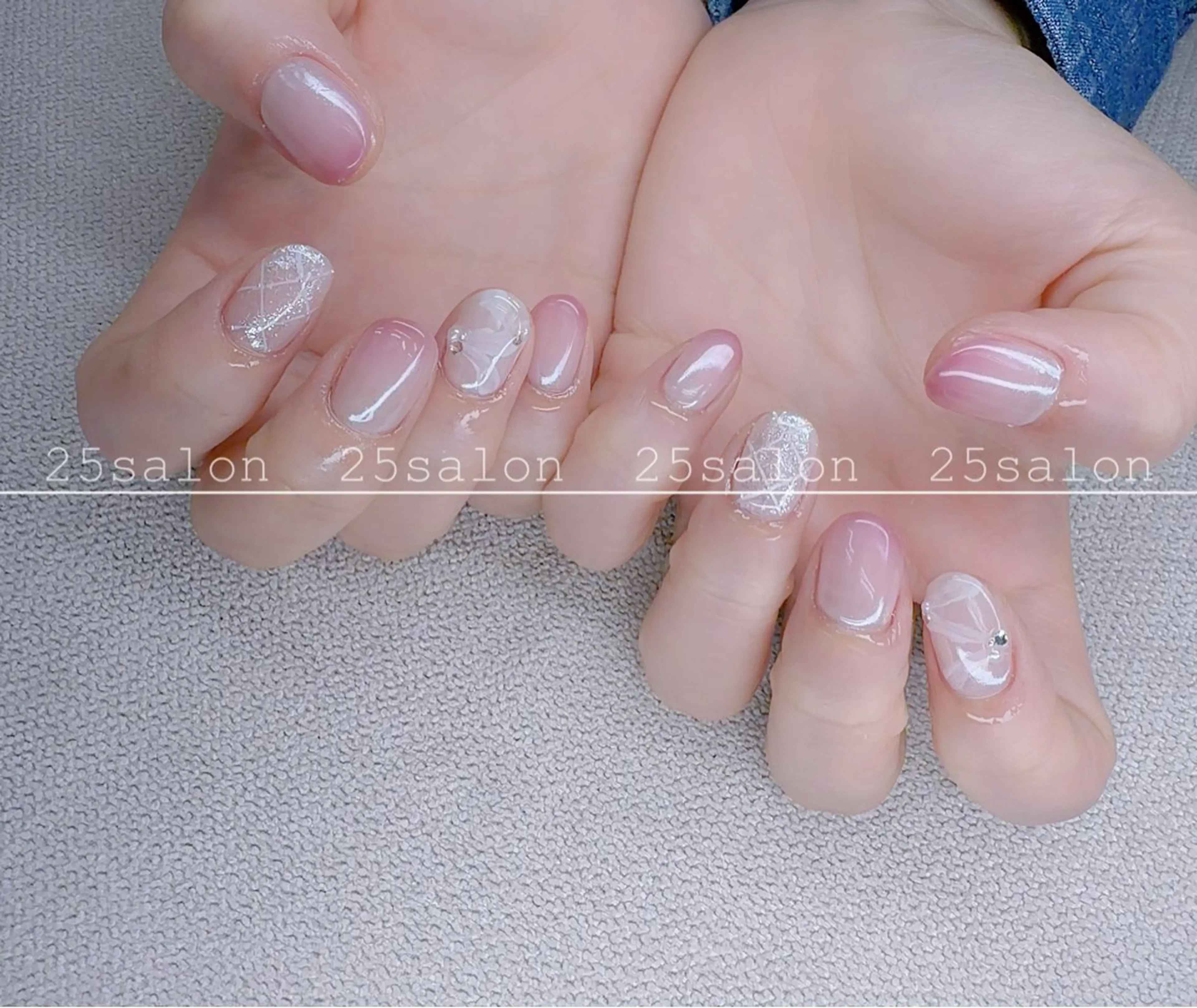 ネイル ジェルネイル 韓国ネイル ニュアンスネイル パラジェル ワンホンネイル 2 5のマツエク・マツパデザイン