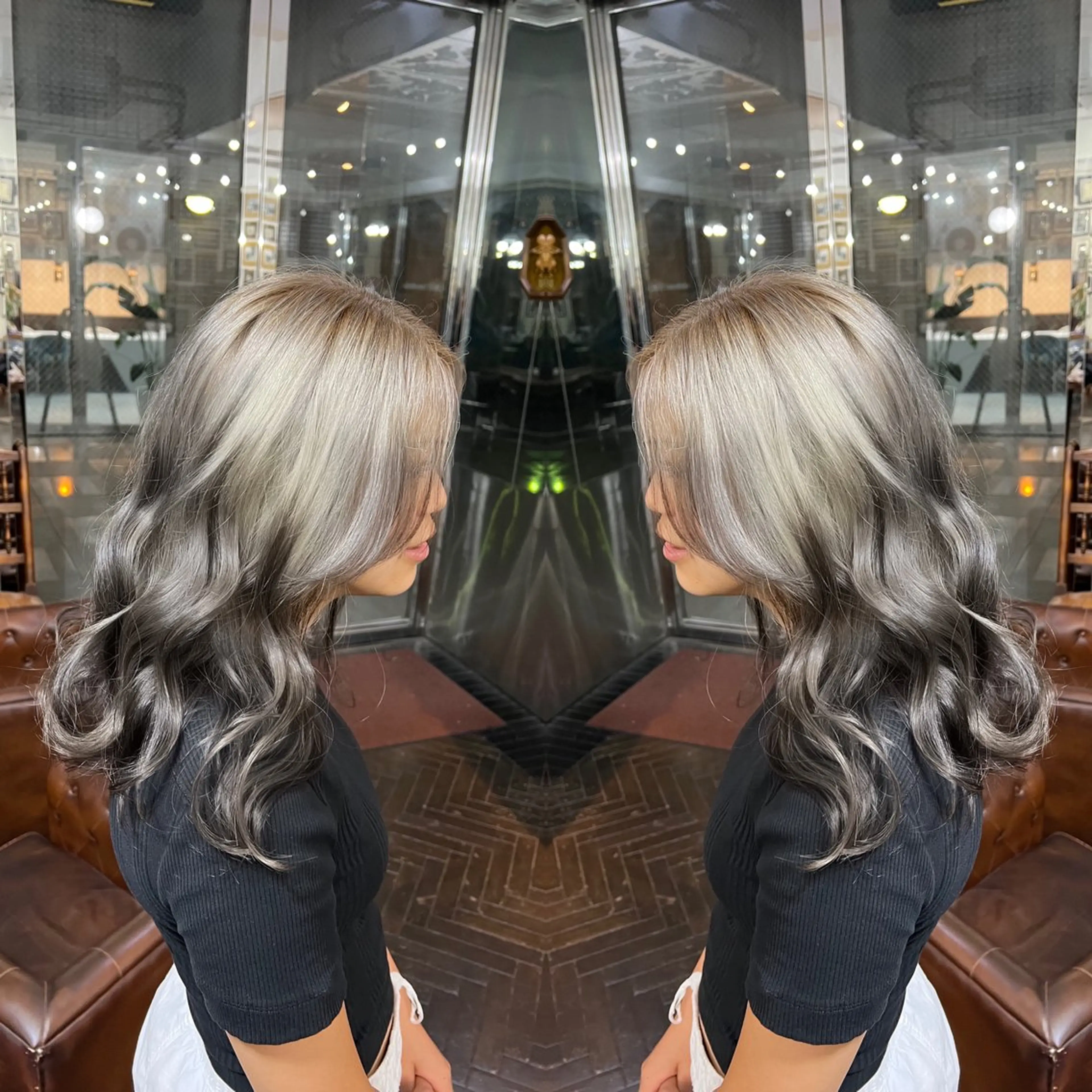 ロング カラー レイヤー/ボブ/ ミニボブ/AOIのヘアスタイル