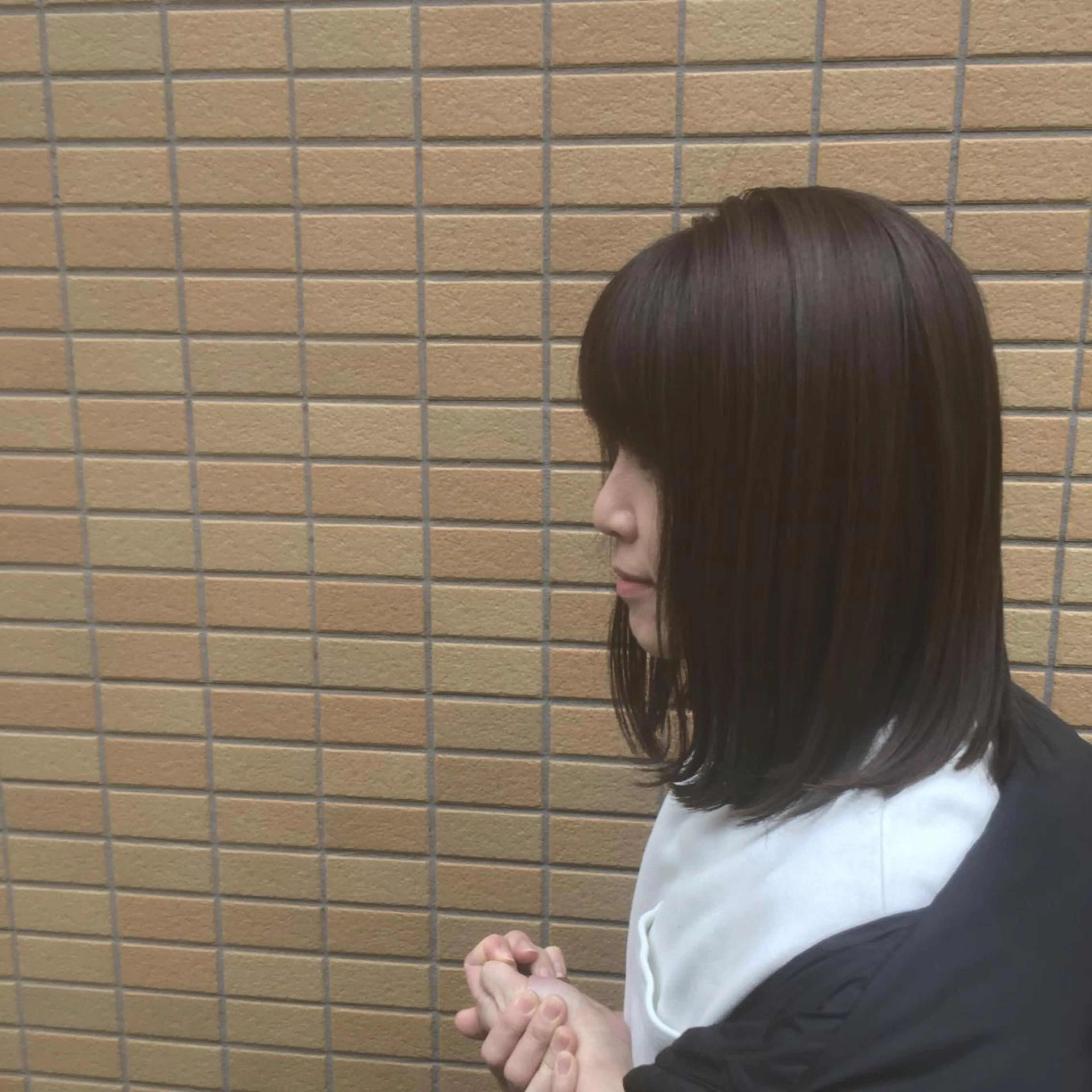 セミロング カラー カット ヘアカラー トリートメント しのはら まどかのヘアスタイル