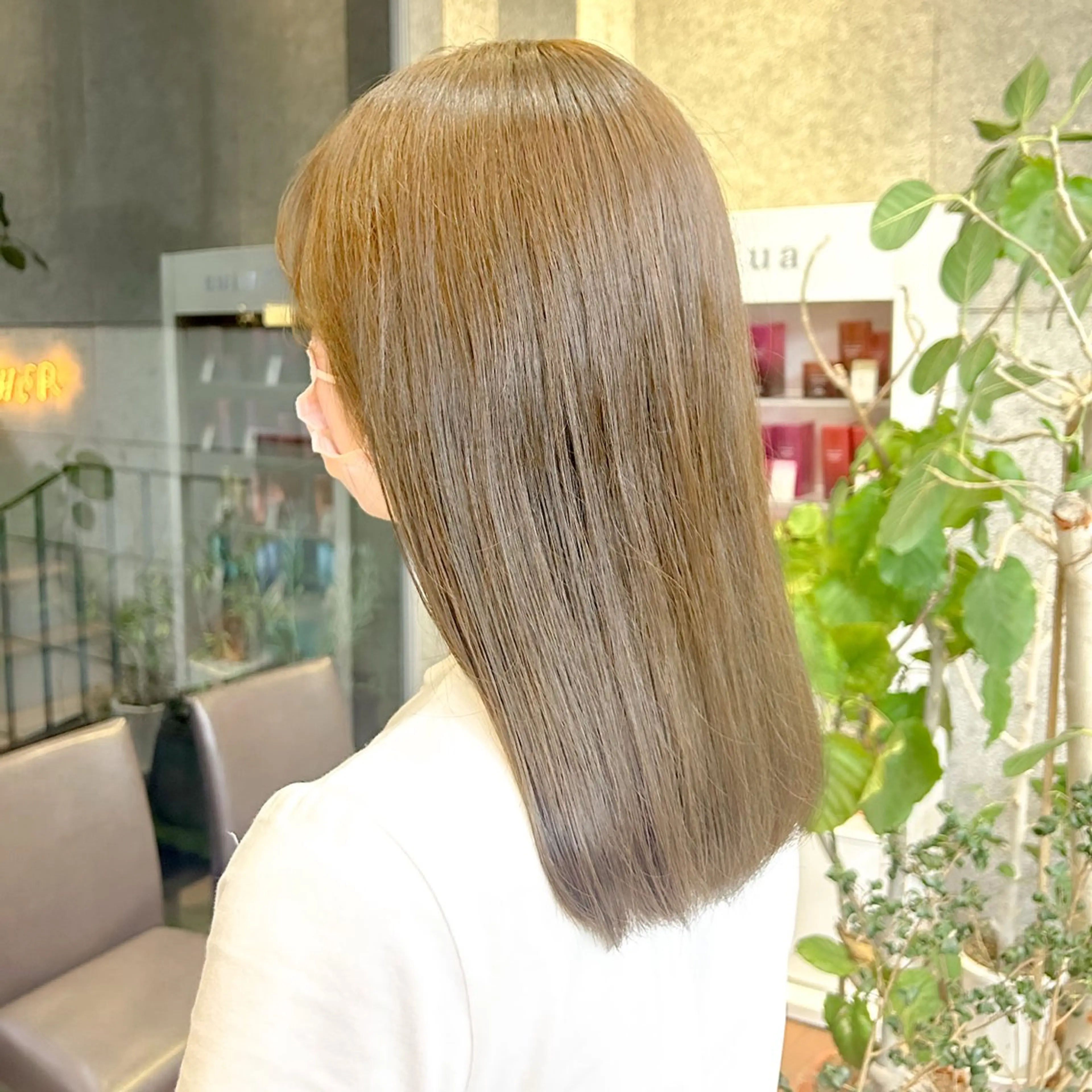 ミディアム カラー ヘアカラー トリートメント 🤡暖色艶カラー 🤡みさきのヘアスタイル