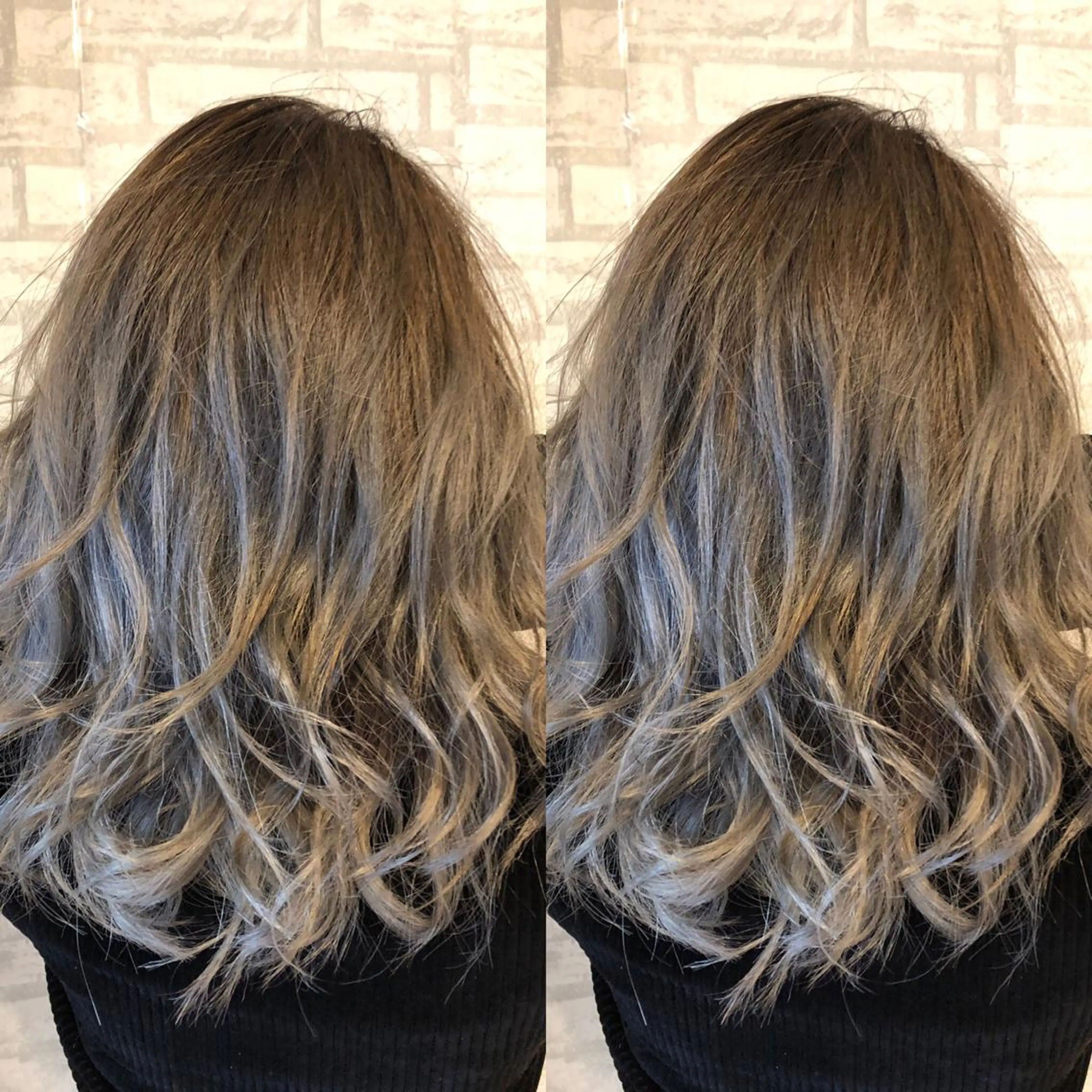 ミディアム カラー ブリーチ グレージュ 外国人風カラー カット ヘアカラー トリートメント JILBLAN京都 ショート/ハイライトのヘアスタイル