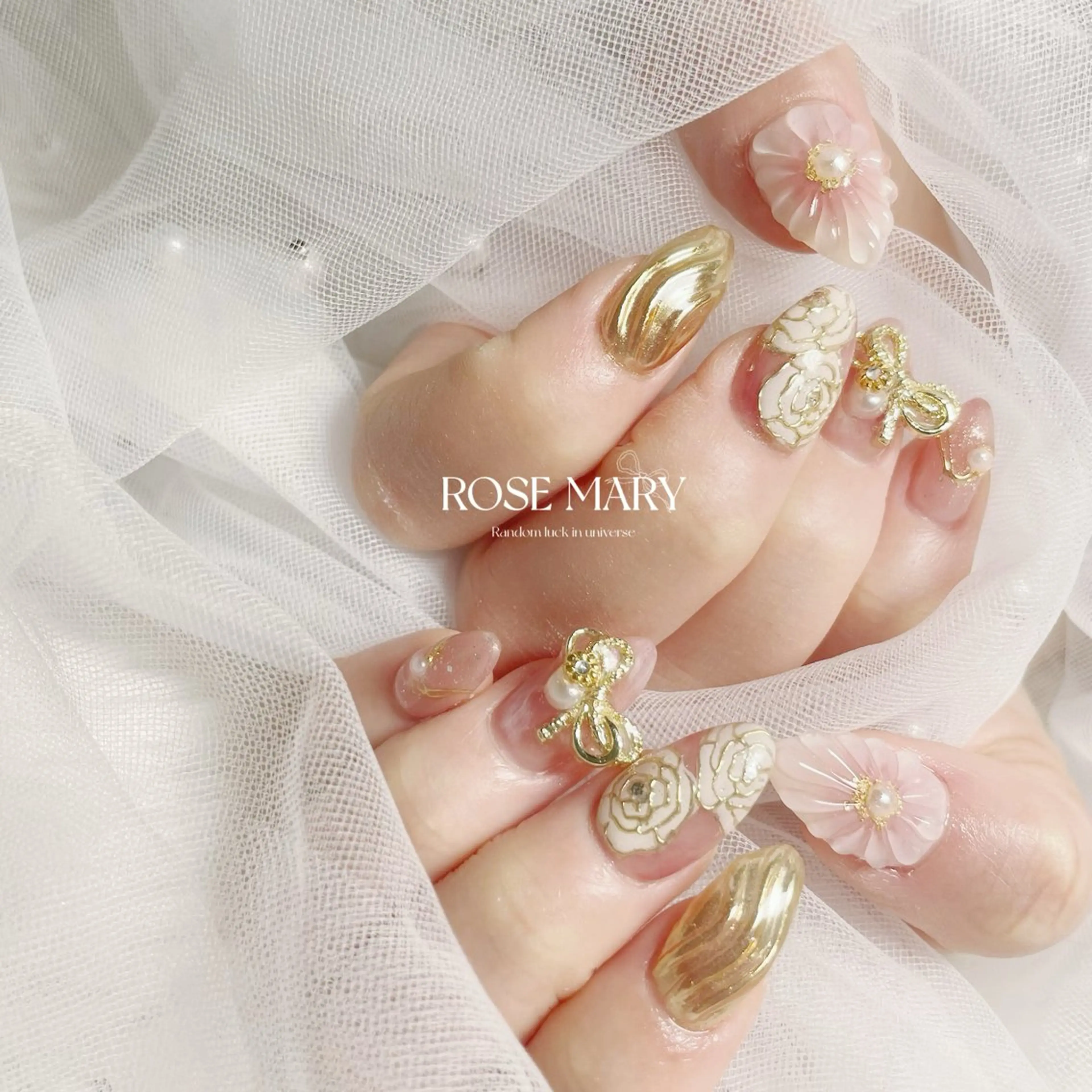 ネイル 成人式 入学式 卒業式 持ち込み ハンドネイル ROSE・MARY 木村のネイルデザイン