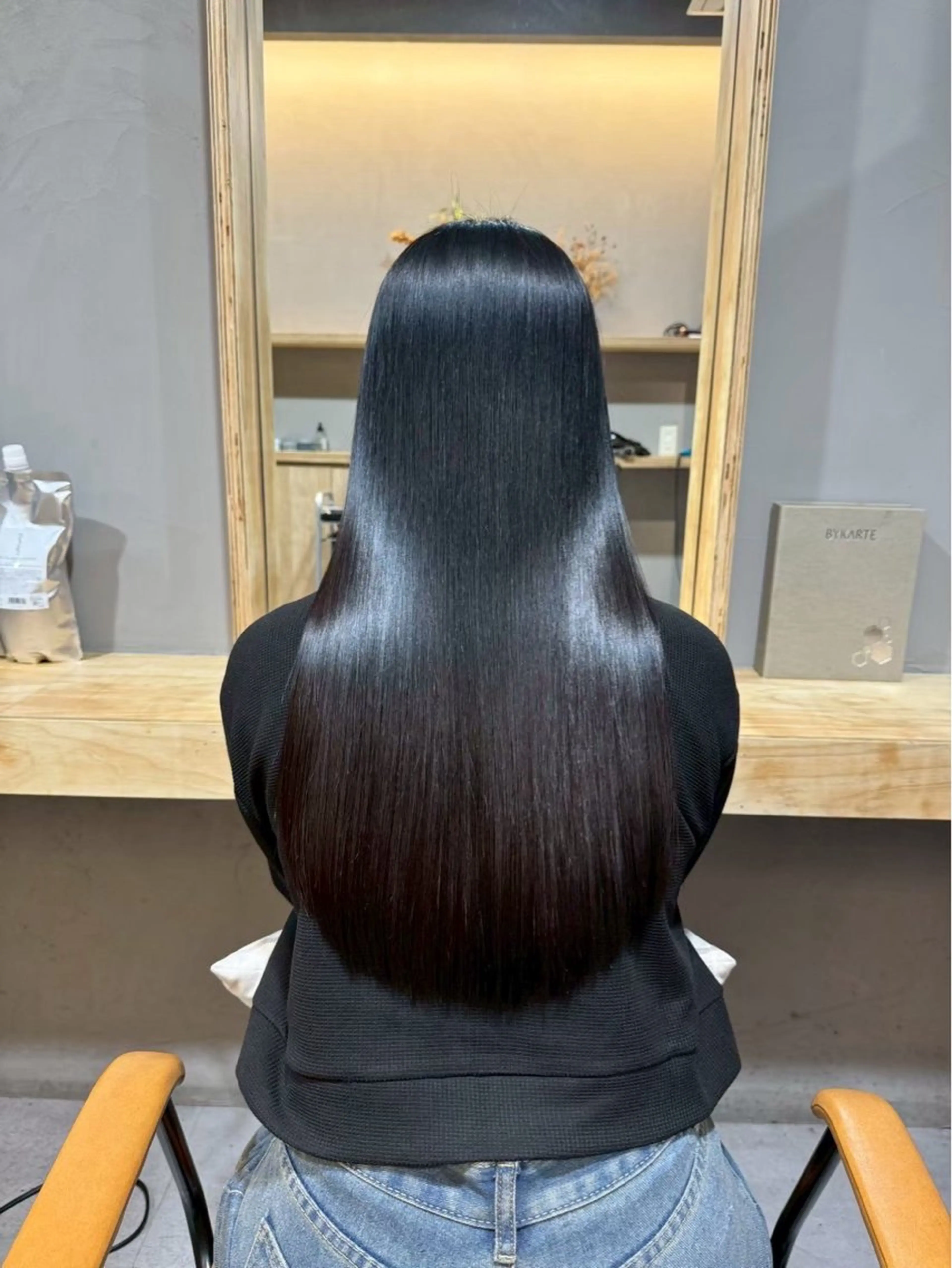 ロング パーマ 髪質改善 ストレートパーマ 縮毛矯正 ioeわかめようじ/ 縮毛矯正/髪質改善のヘアスタイル