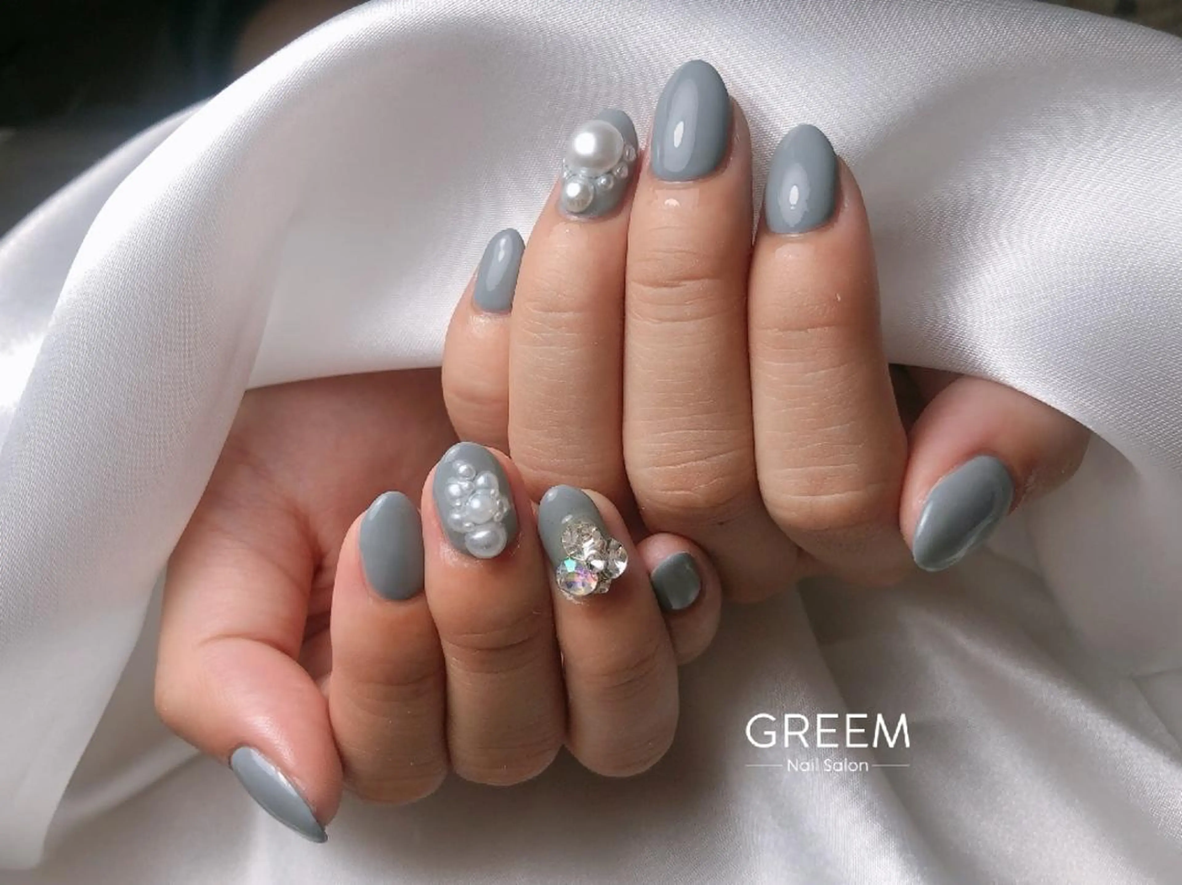 ネイル ジェルネイル マグネットネイル 冬ネイル GREEM グリームのネイルデザイン