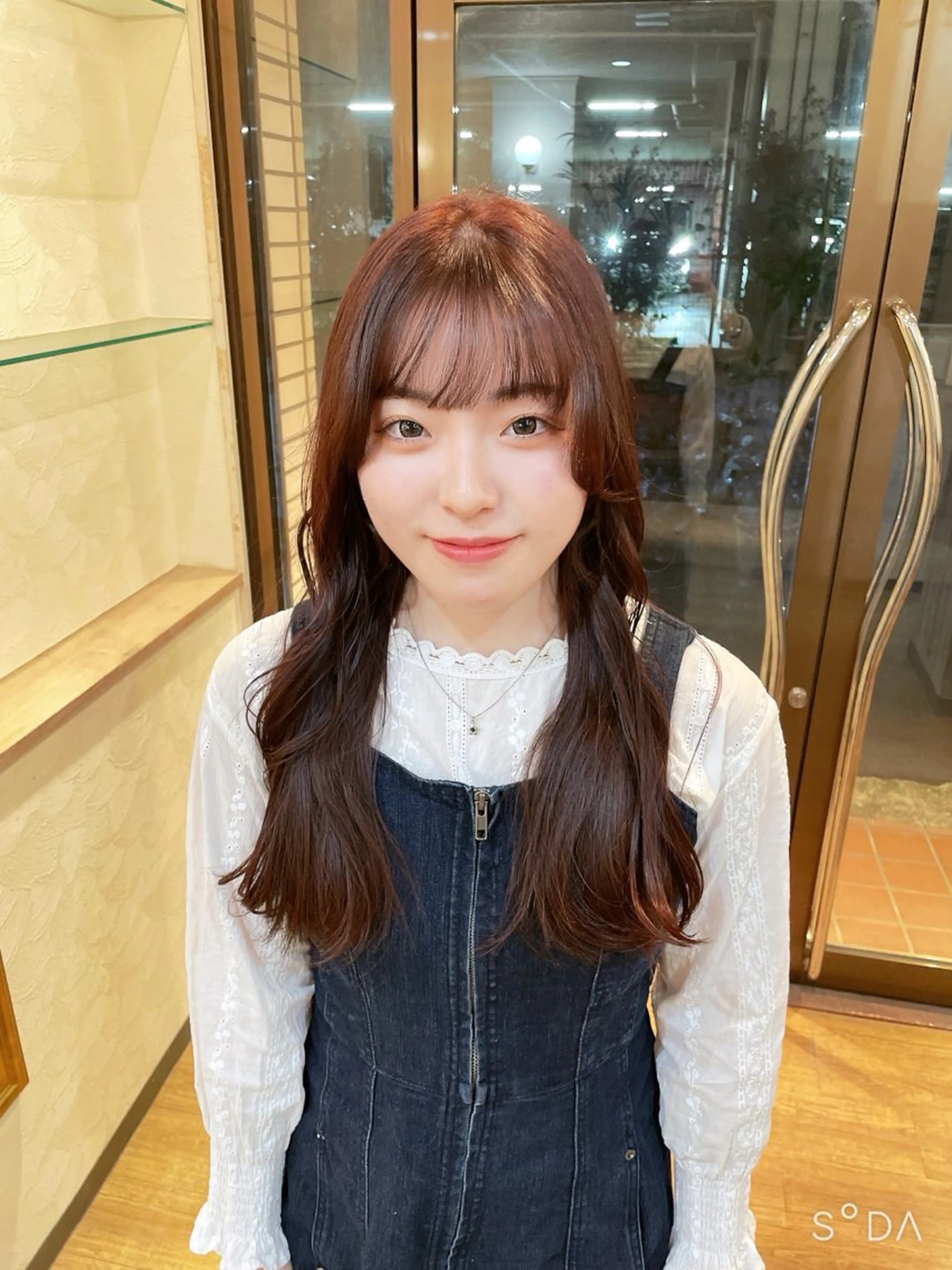 ロング カラー ボルドーカラー ピンクカラー 透明感/暖色/艶感 💍TAMA💍のヘアスタイル