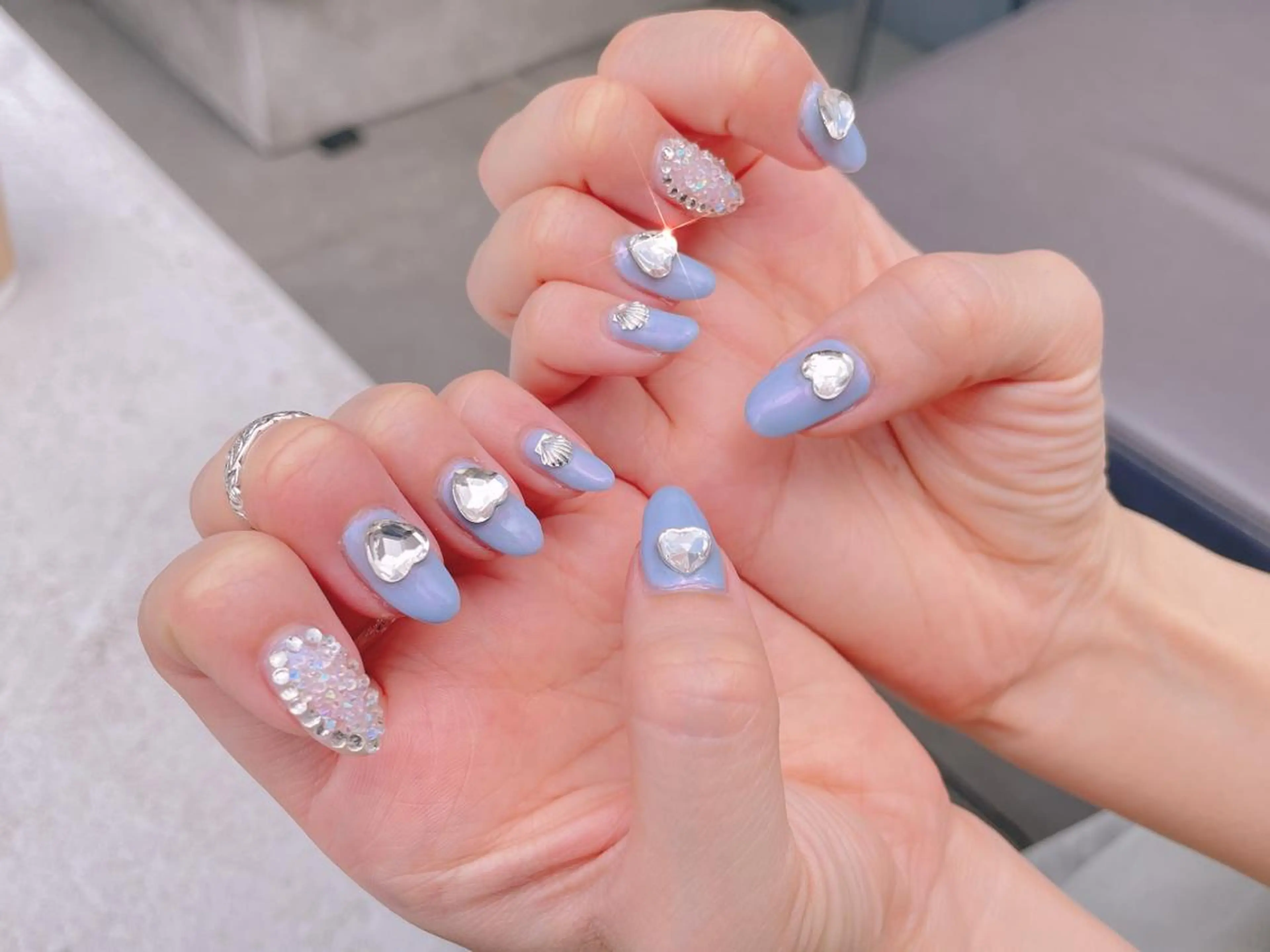 ネイル 23時まで❤︎韓国、 ワンホンネイルのネイルデザイン