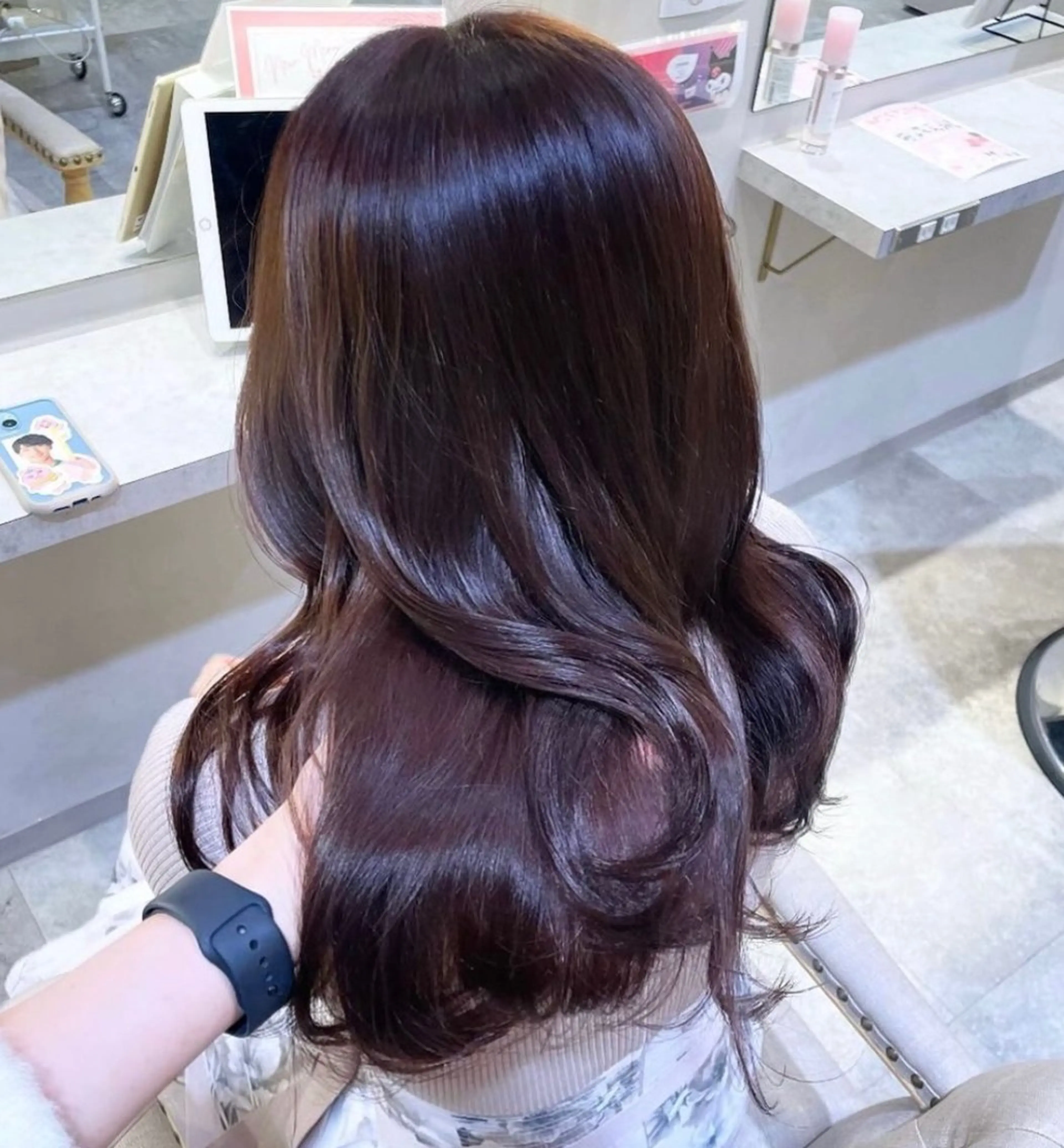 【🤍選べるトリートメント🤍】ケアカラー+Aujua4stepトリートメント+marbb🫧の写真