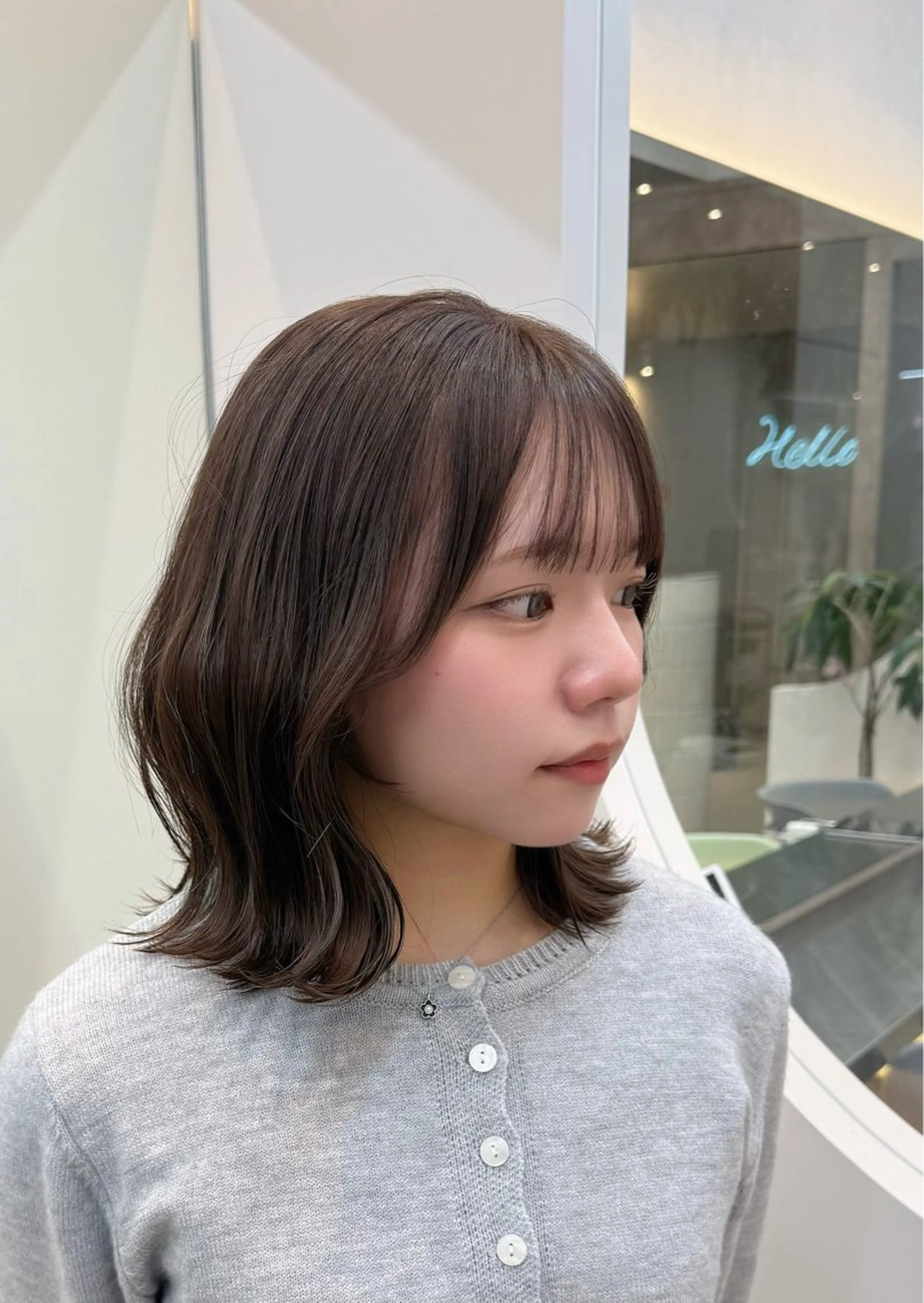 ミディアム カット ヘアカラー トリートメント Hello by Sea所属・レイヤー/艶髪/ボブ /くびれ/伊藤　勇司のヘアスタイル