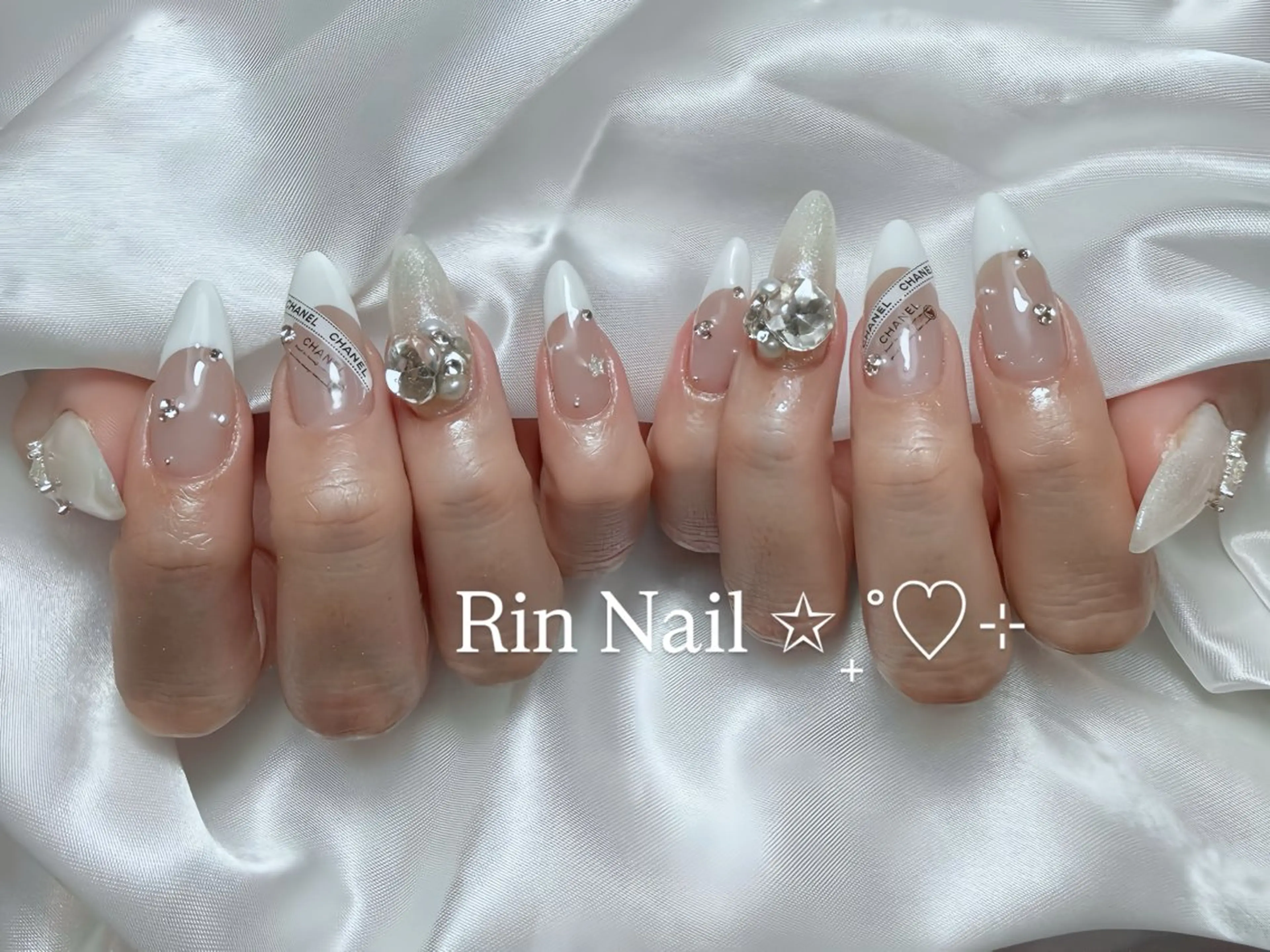 ネイル アートネイル 成人式 ジェルネイル ニュアンスネイル 夏ネイル ハンドネイル Rin Nail 新大久保店のネイルデザイン
