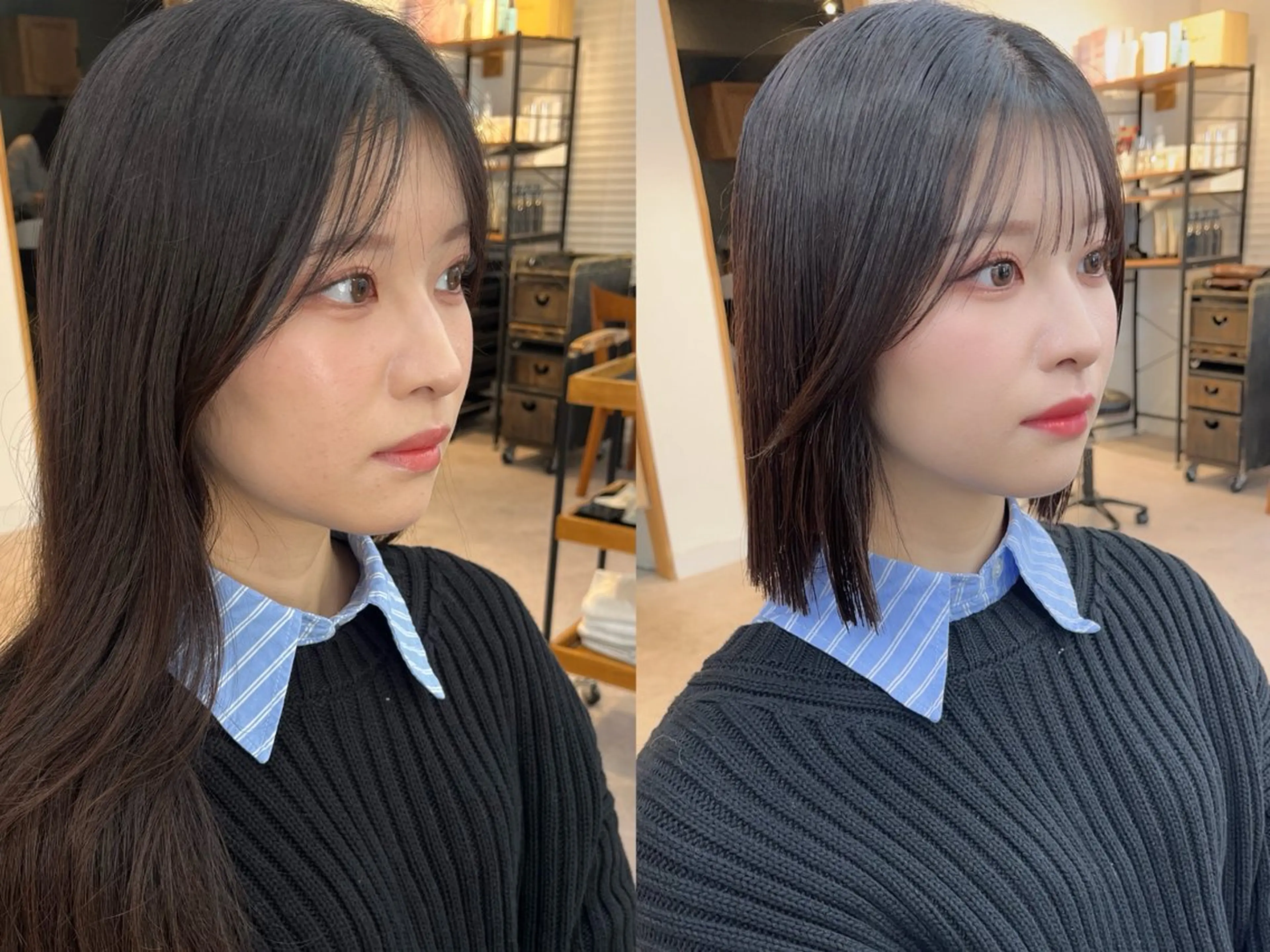 ミディアム カラー パーマ ヘアアレンジ メンズ キッズ カット 縮毛矯正 トリートメント 横浜Bob美容師🤎 ERINAのヘアスタイル