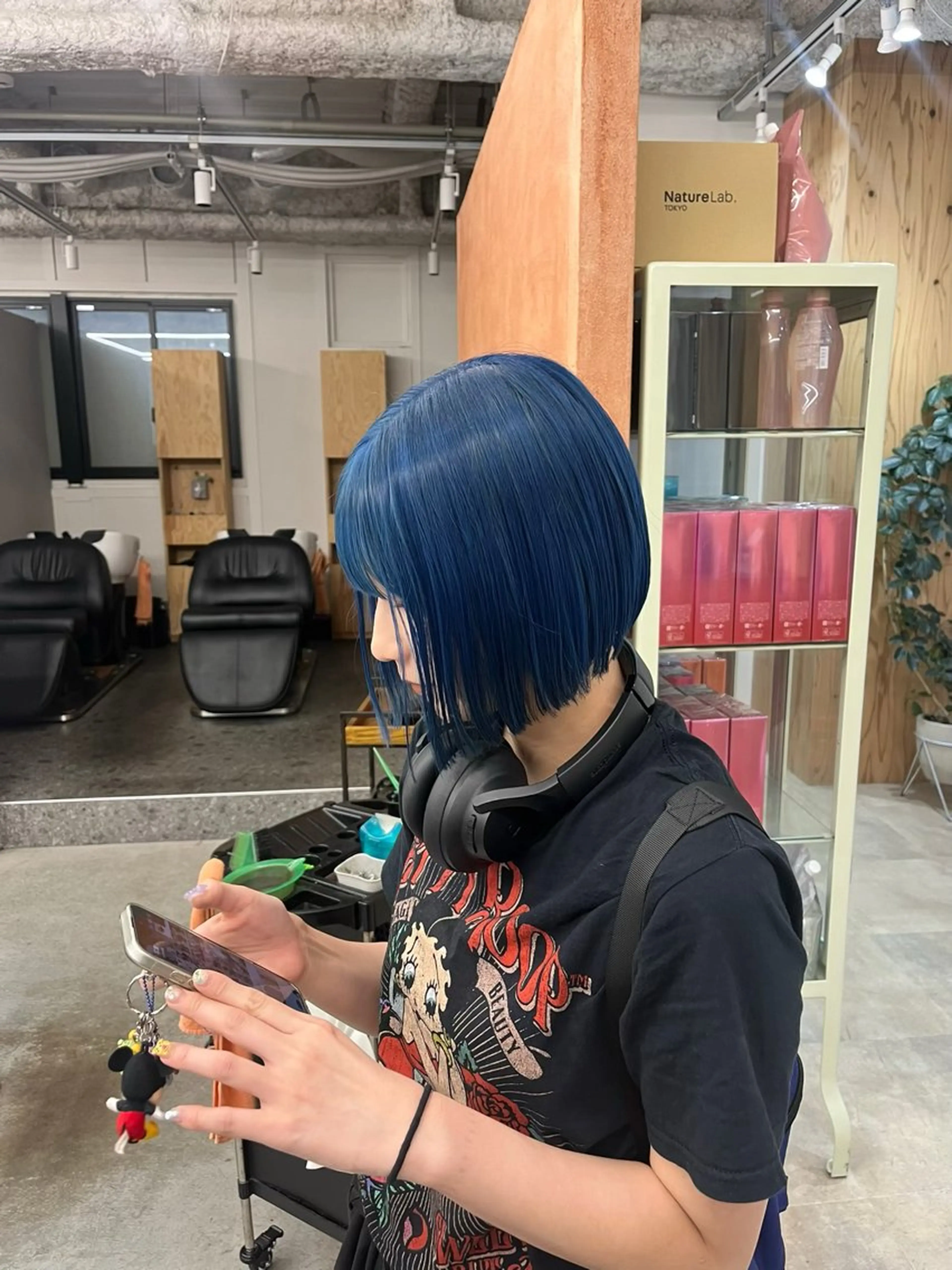 ショート カラー ブルーカラー ボブ sem所属・似合わせ/ニュアンス 髪質改善🤍ariのヘアスタイル