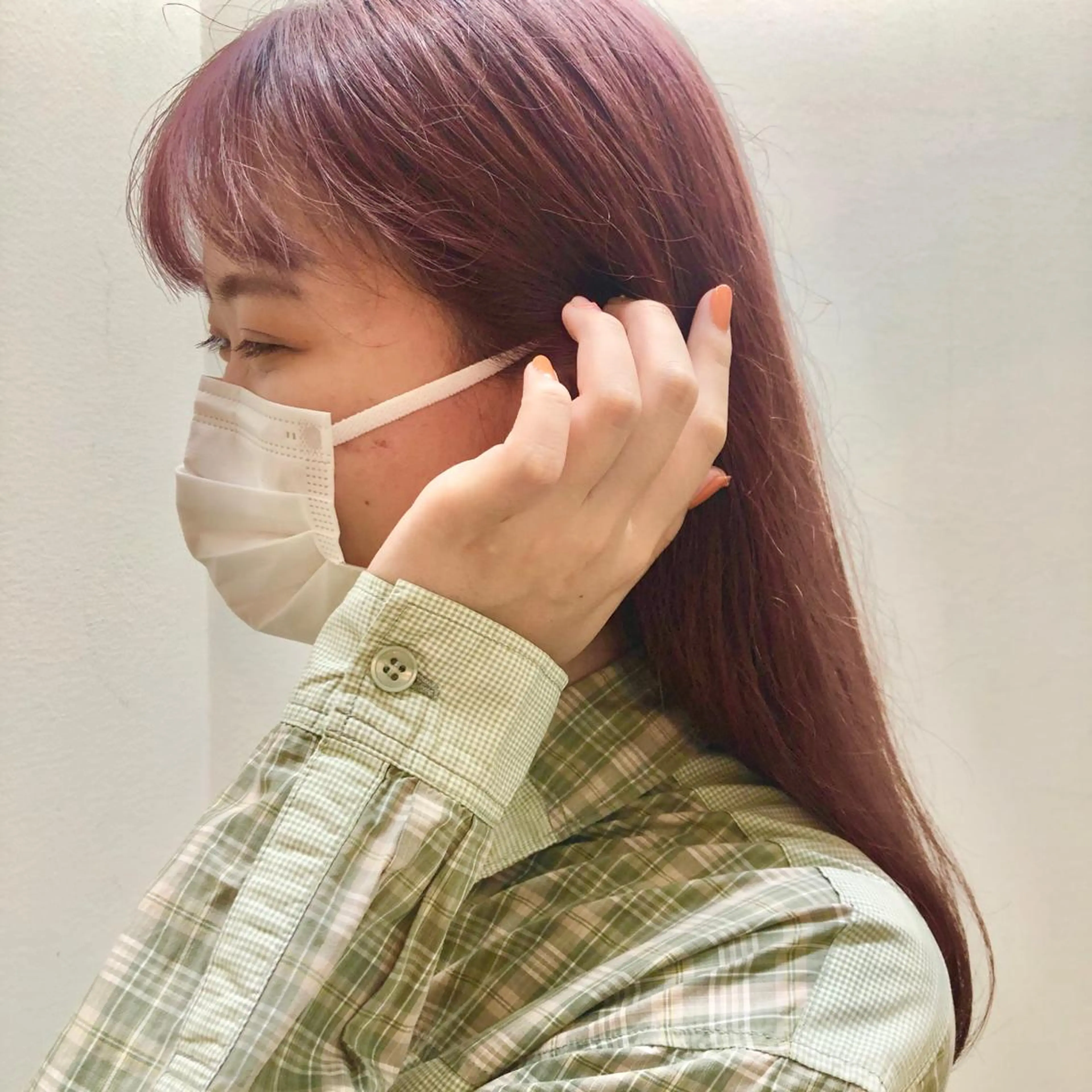 カラー ブリーチ ピンクカラー ショート/パーマ/ カラー/FUKOのヘアスタイル