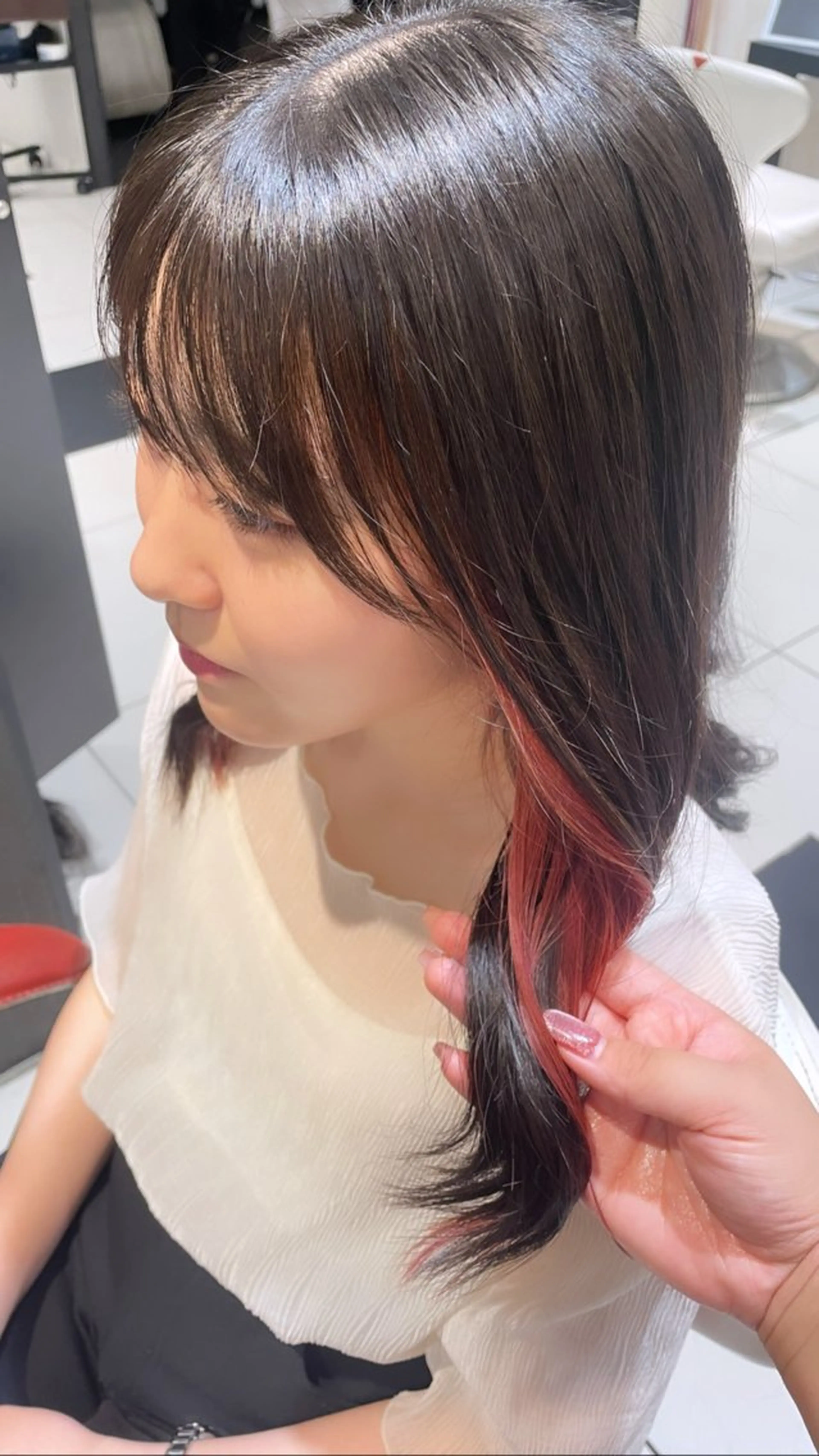 ロング カラー ヘアカラー トリートメント 💞暖色カラー 💞risaのヘアスタイル