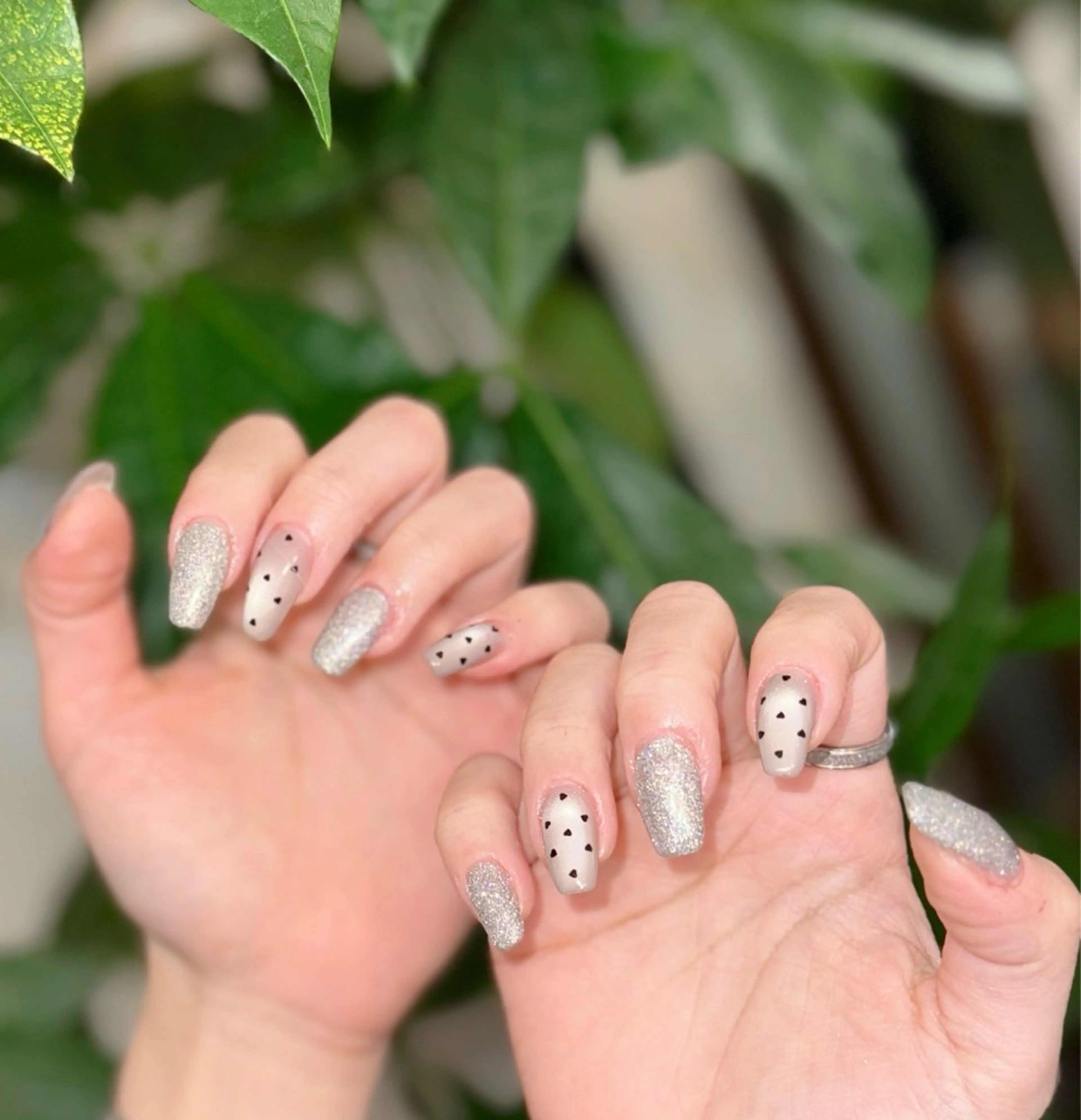 ネイル 長さ出し フラッシュネイル ジェルネイル ハート メンズネイル ハンドネイル マイムネイル所属・MIMnail メンズネイリストのネイルデザイン