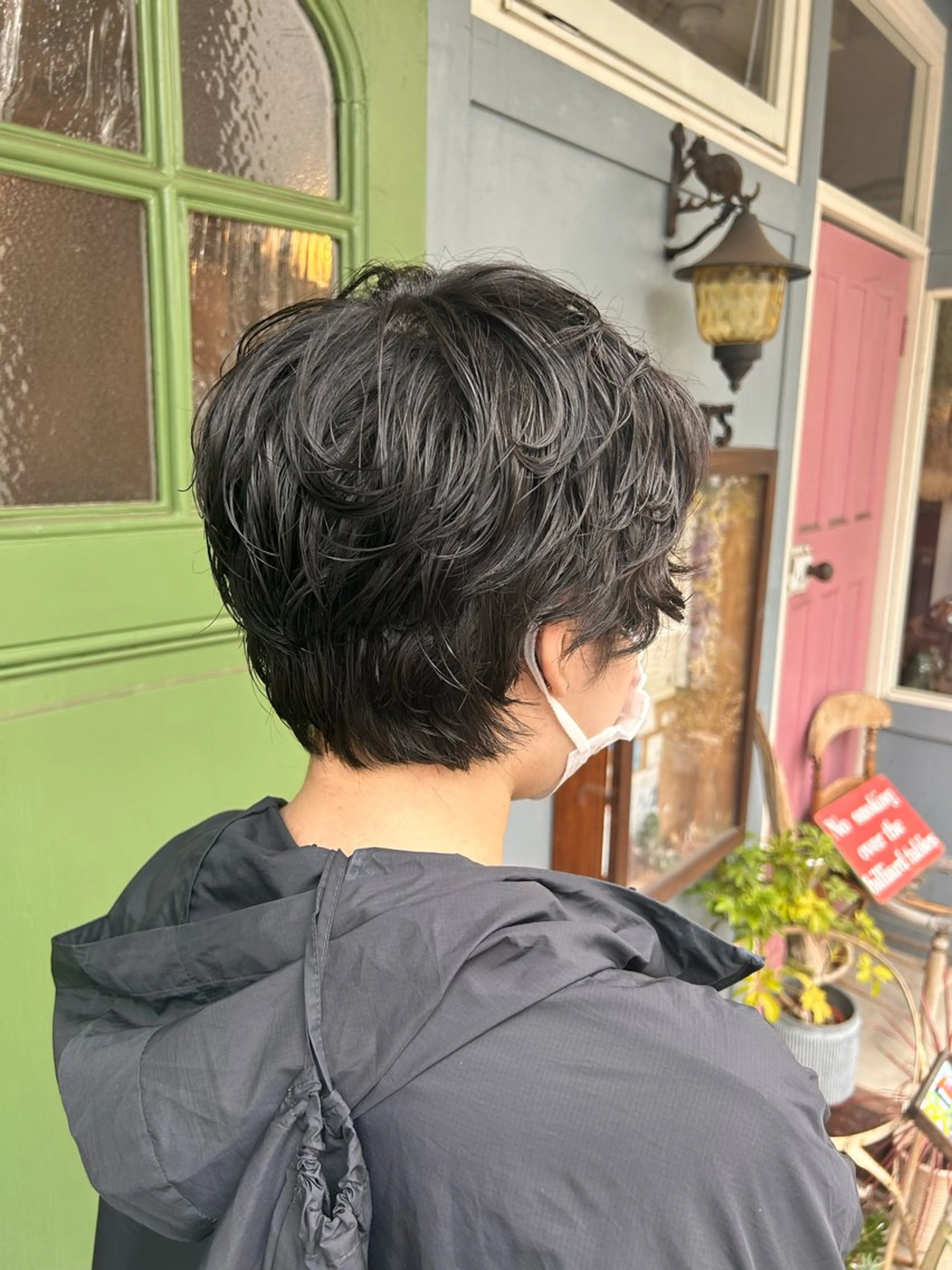 ショート パーマ カット パーマ トリートメント 清水千優/パーマ/透 明感カラー/メンズのヘアスタイル