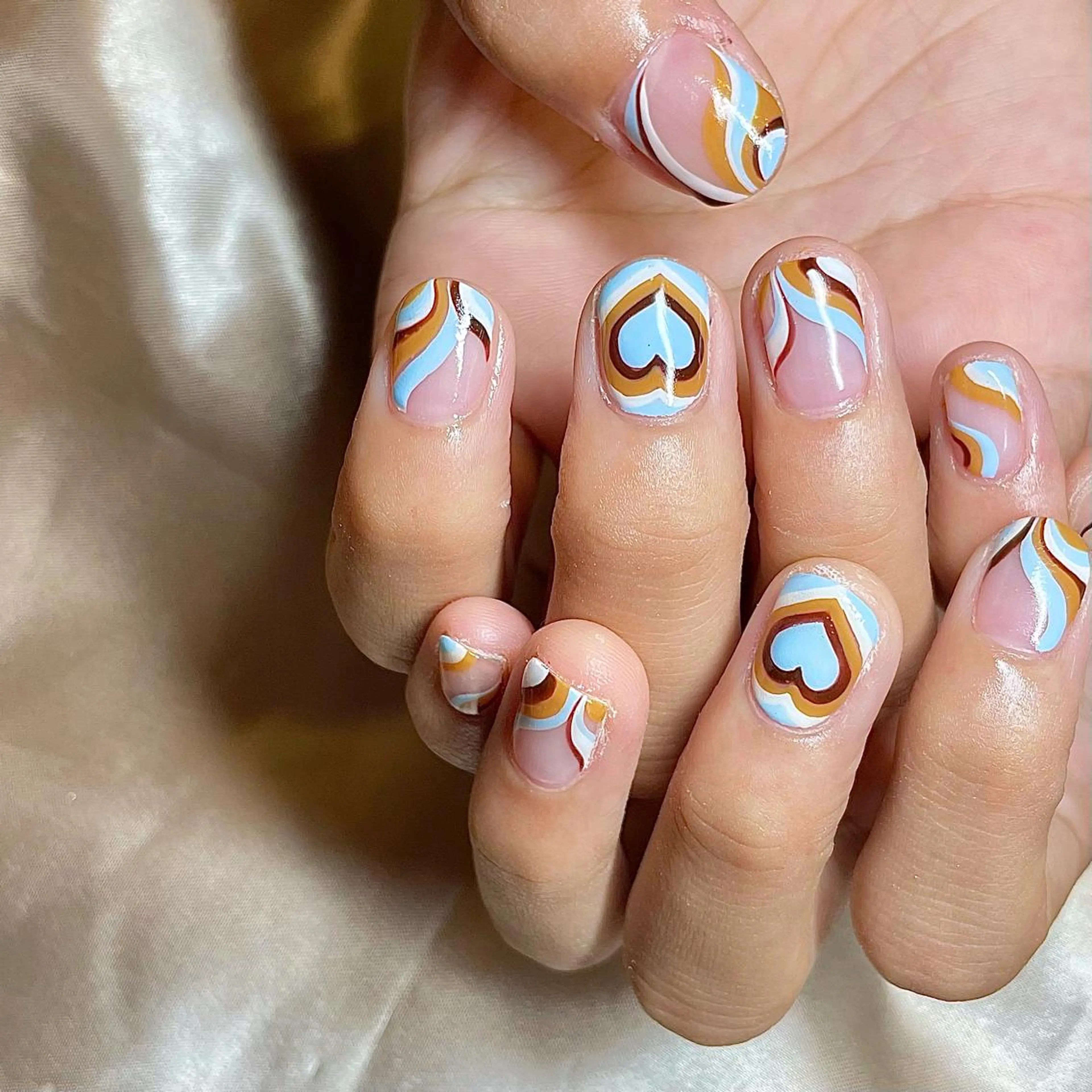 ショート カラー パーマ ヘアアレンジ メンズ キッズ ネイル マツエク・マツパ アートネイル nail&eye Aoのマツエク・マツパデザイン