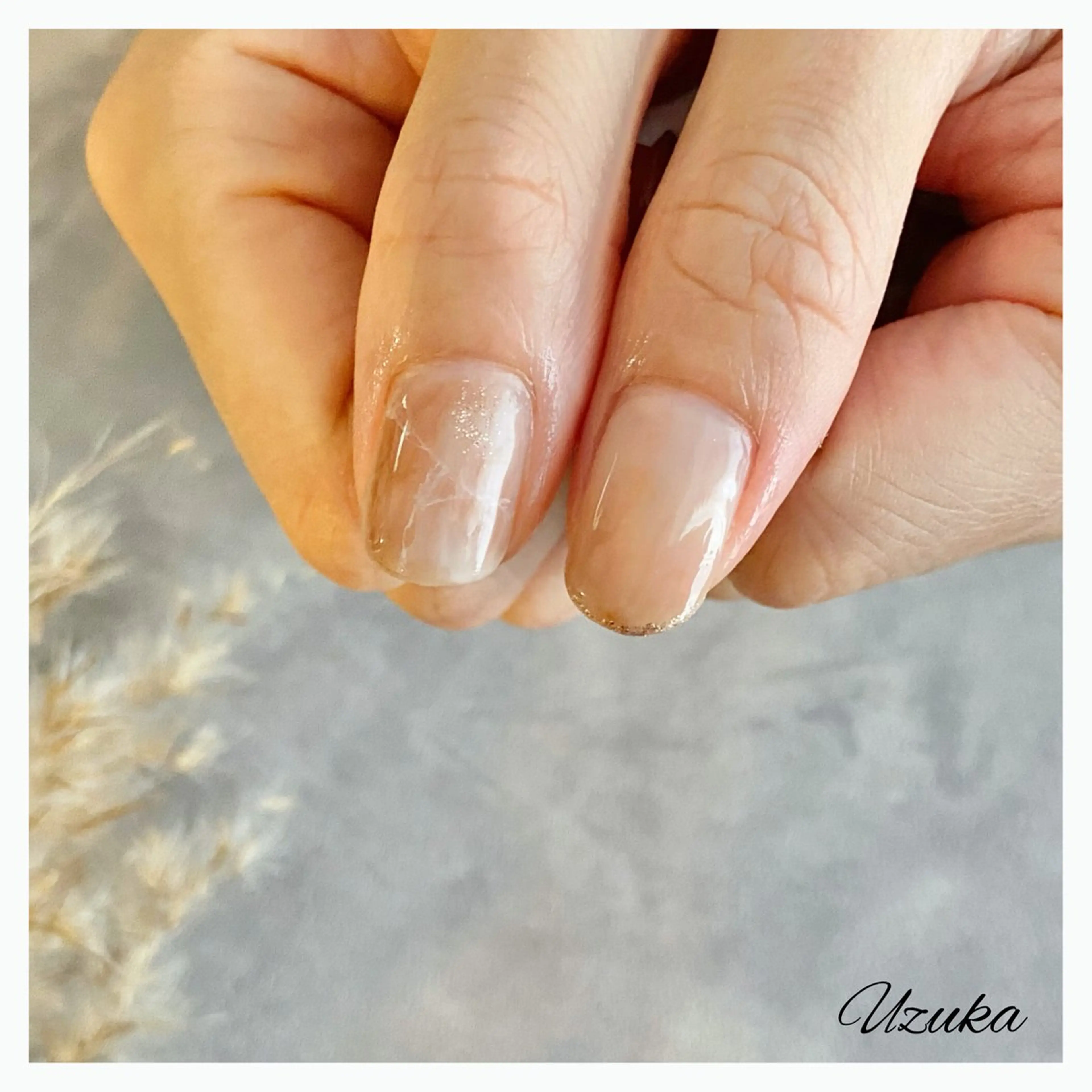 ネイル フレンチネイル グラデーション ニュアンスネイル オフィスネイル オレンジ 【 enn 】 Uzuka Yukaのネイルデザイン