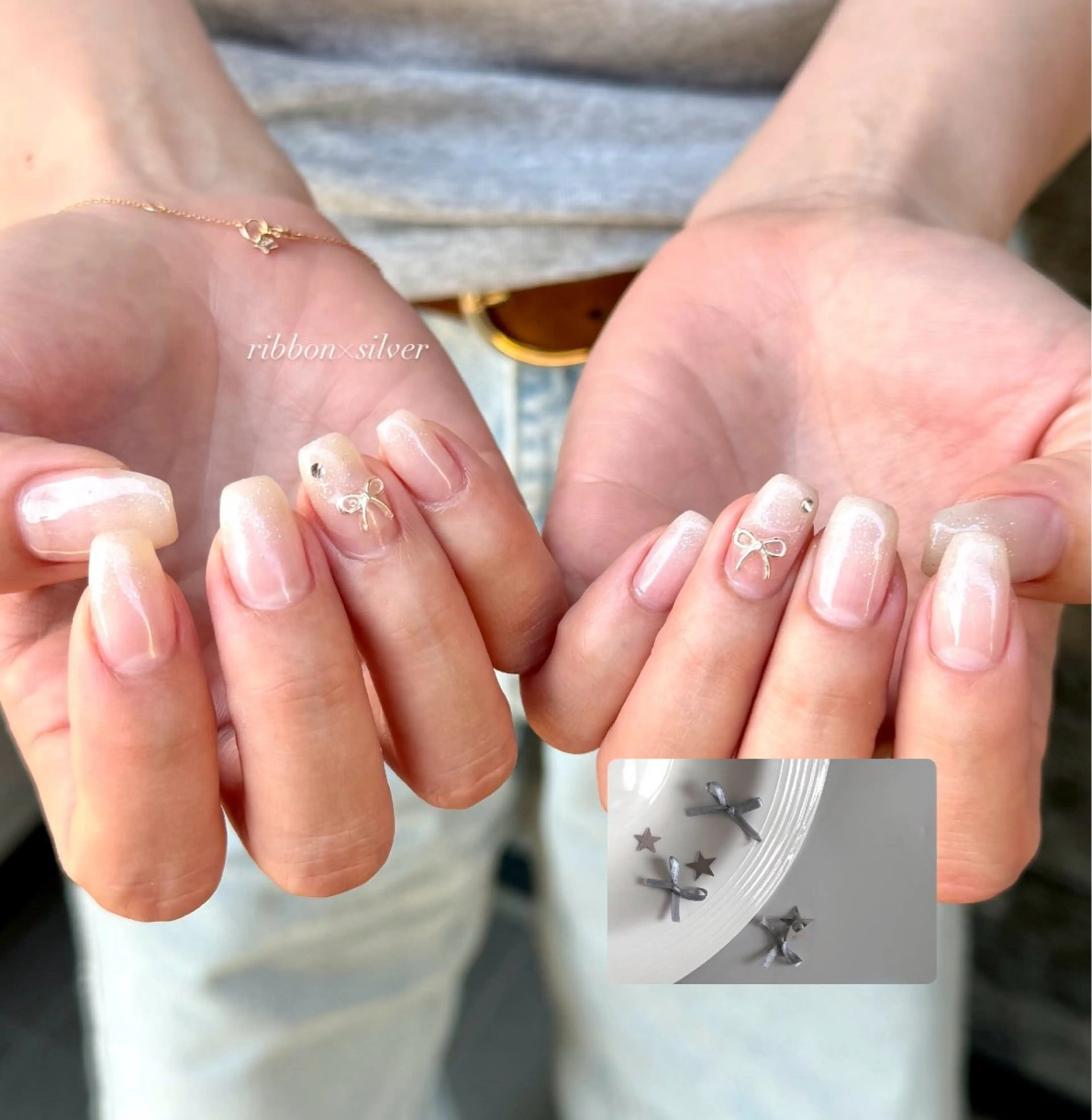 ネイル グラデーション ラメ(グリッター) ラメグラデーション ハンドネイル HazeGrass NAILのネイルデザイン