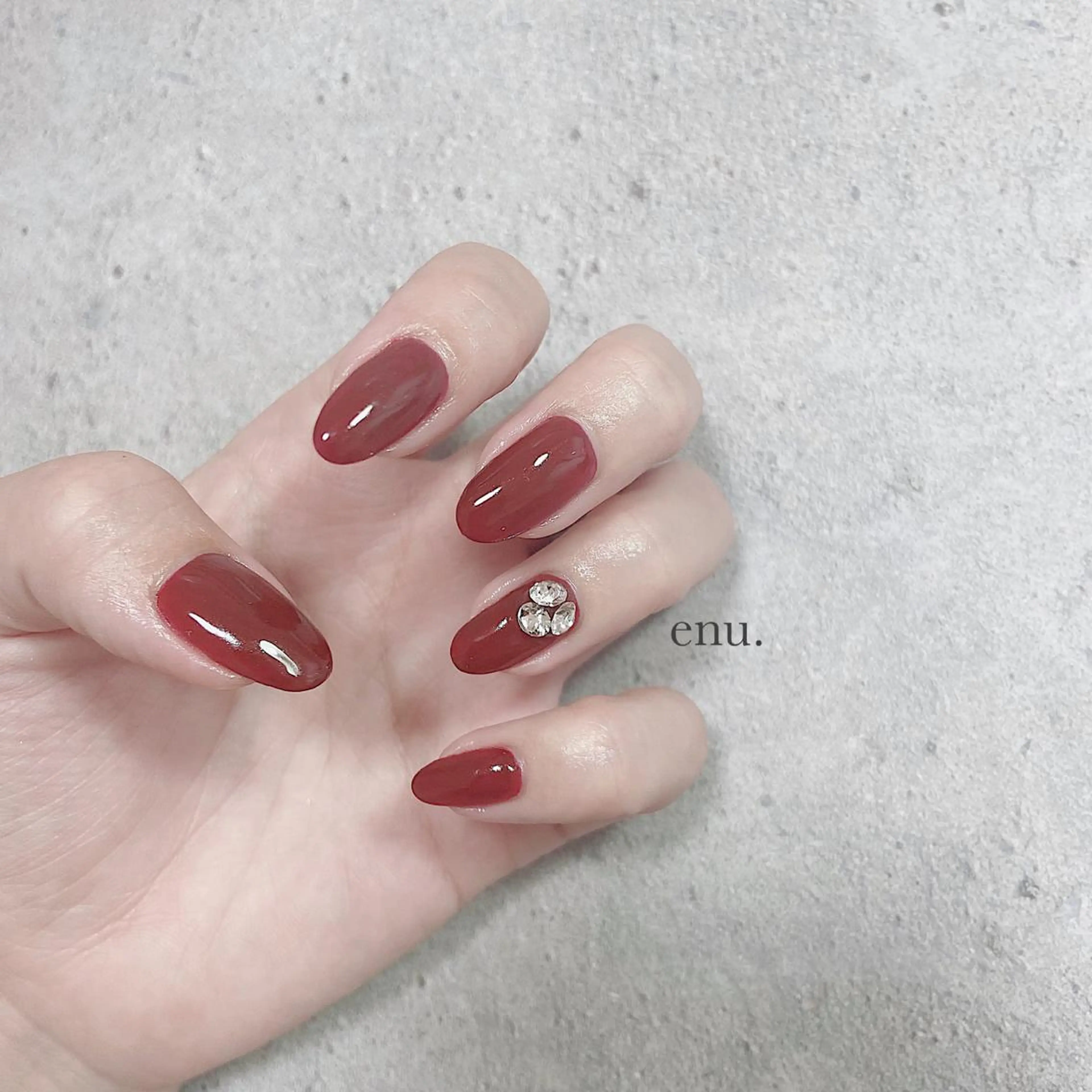 ネイル ストーンネイル ハンドネイル enu. nanakoのネイルデザイン