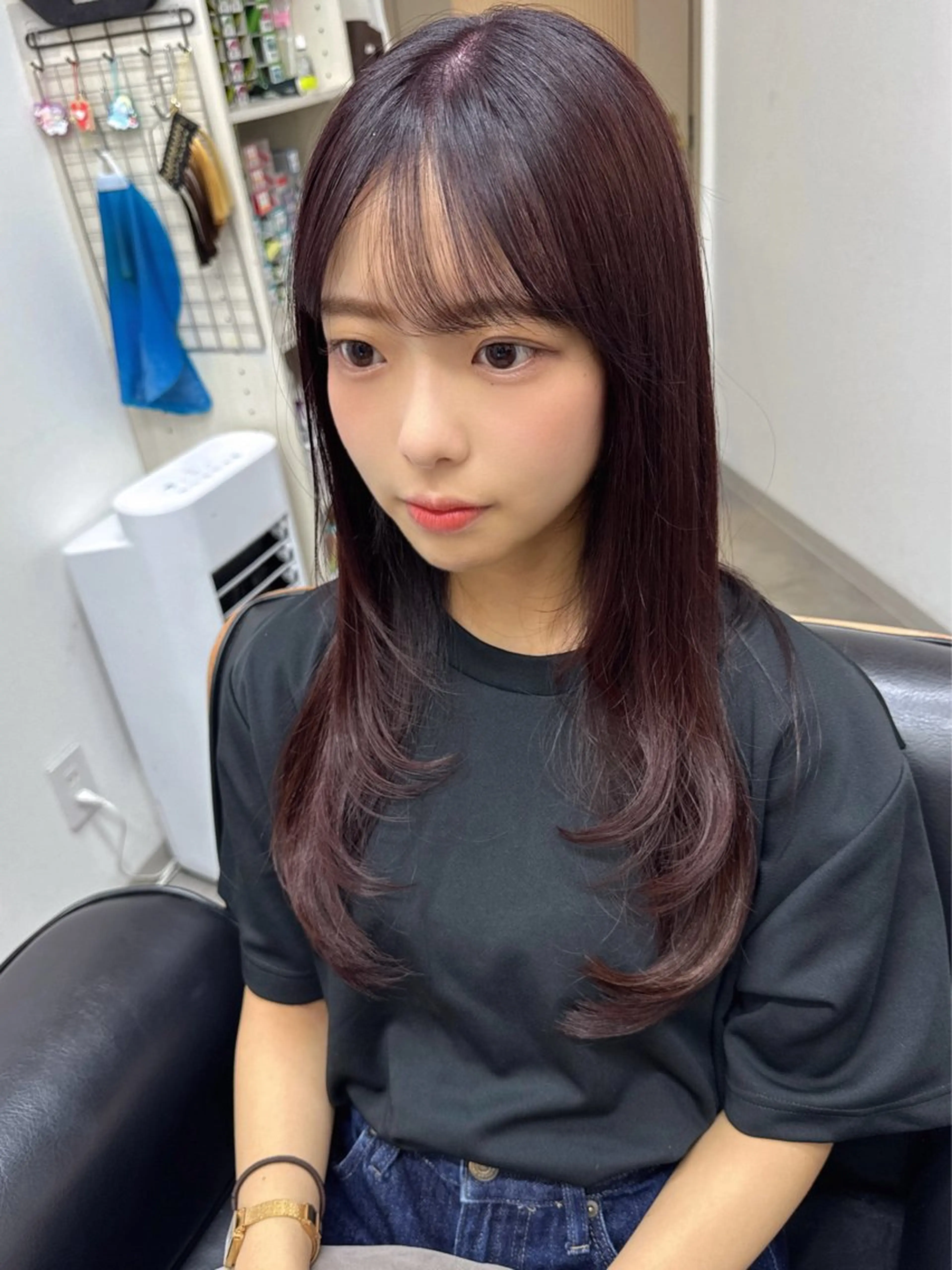 ロング カラー アディクシーカラー イルミナカラー クオルシアカラー 髪質改善 韓国風ヘア The Apartment of Solon 船橋 2nd所属・高橋潤⚜️縮毛矯正 /NEO髪質改善のヘアスタイル