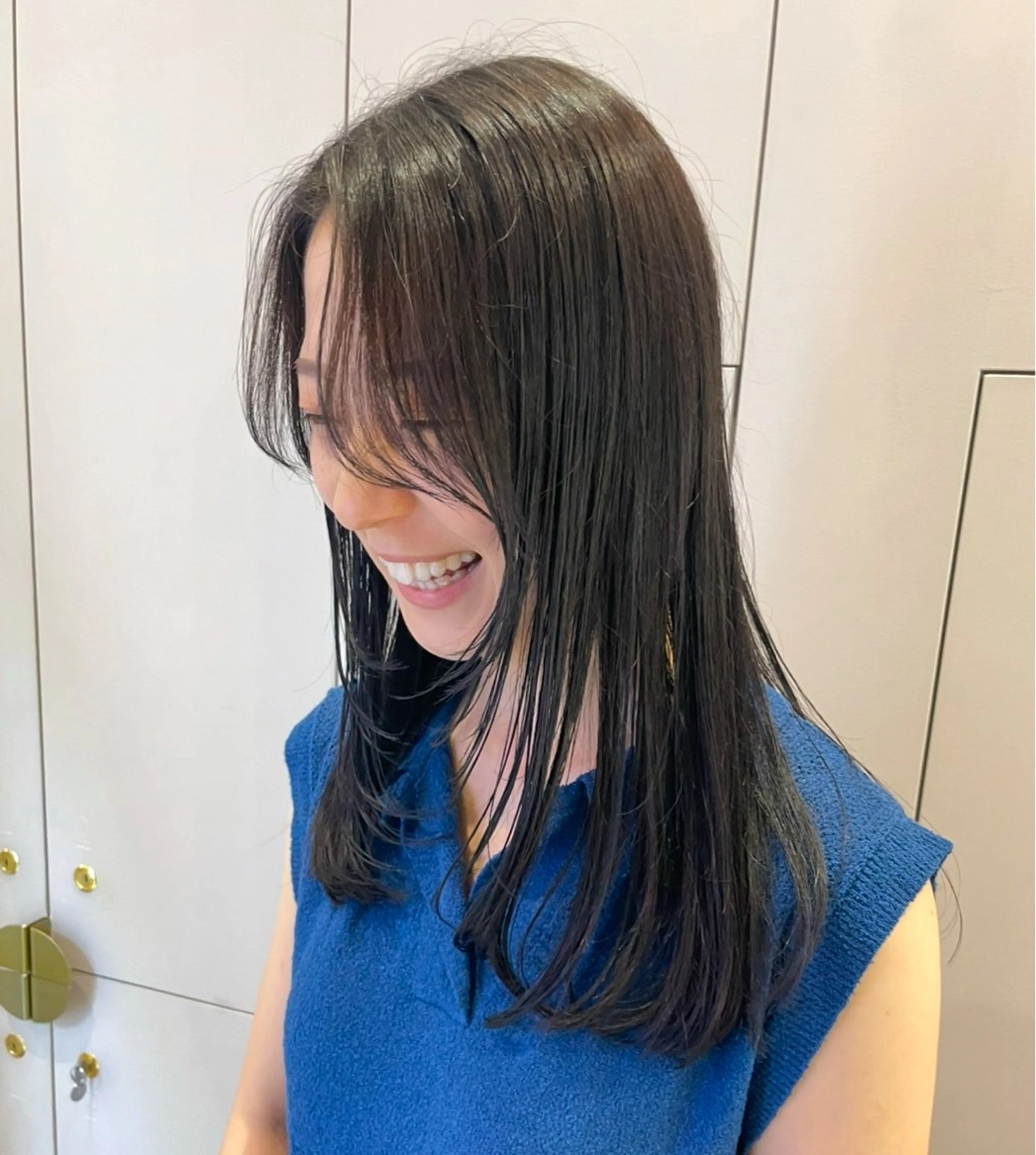 セミロング レイヤーカット カット 暖色/オリーブカラー /中村未来🍒🫒のヘアスタイル