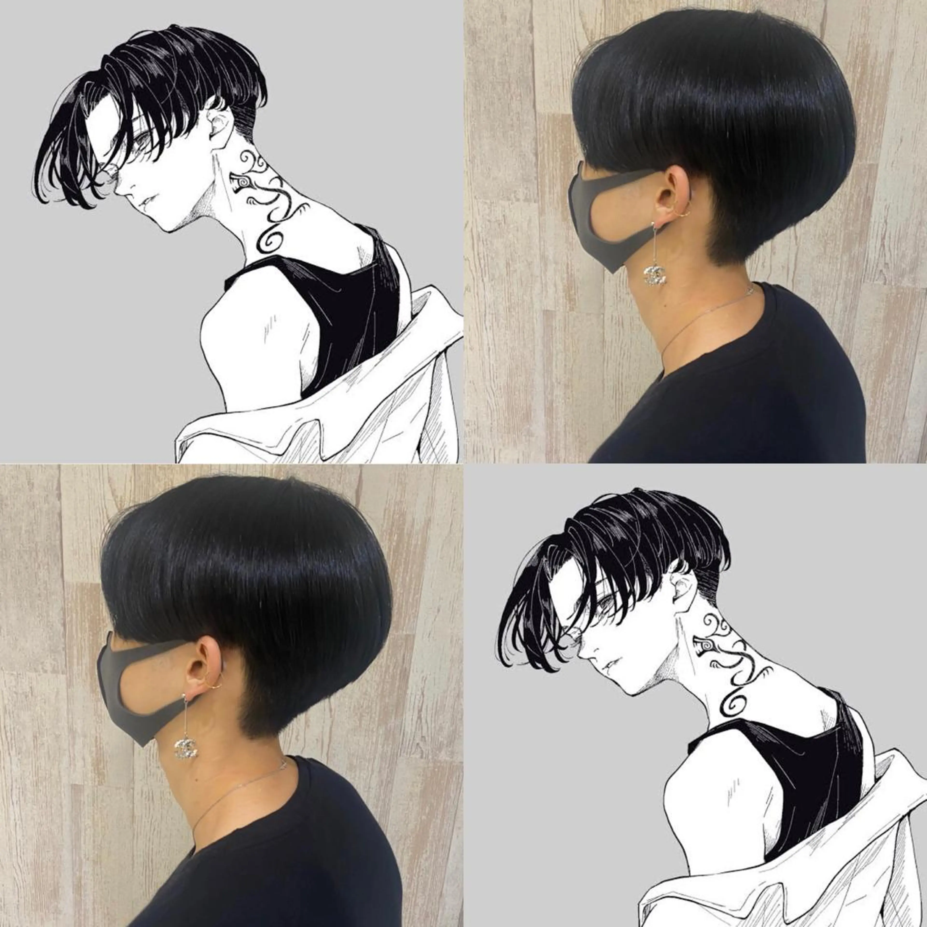 ショート カラー メンズ 黒髪 🌼NAMI 🌼のヘアスタイル