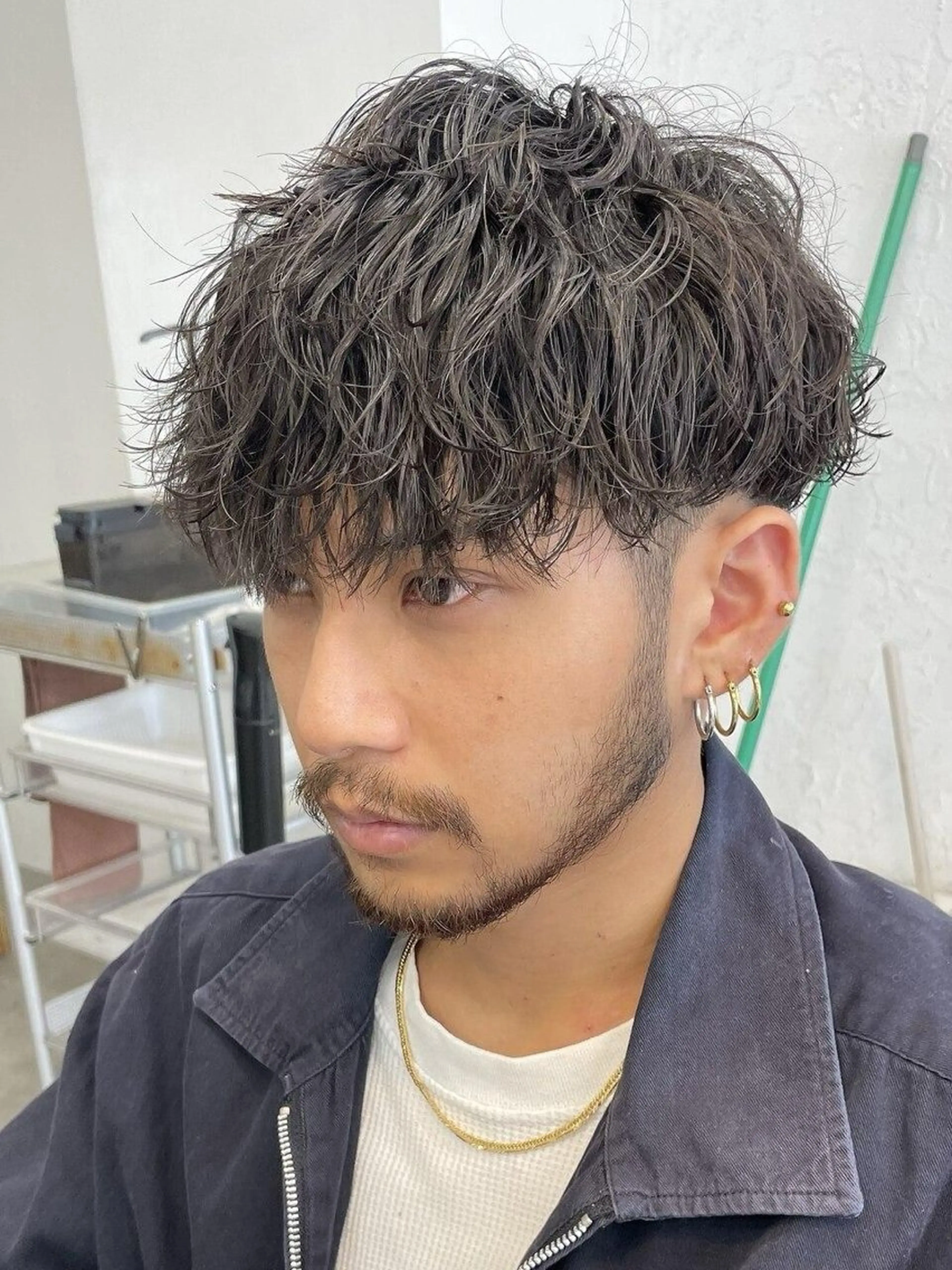 ショート カラー パーマ メンズ カット パーマ Men's salon fifth 渋谷【メンズサロン フィフス】所属・fifth/堀 佳樹のヘアスタイル